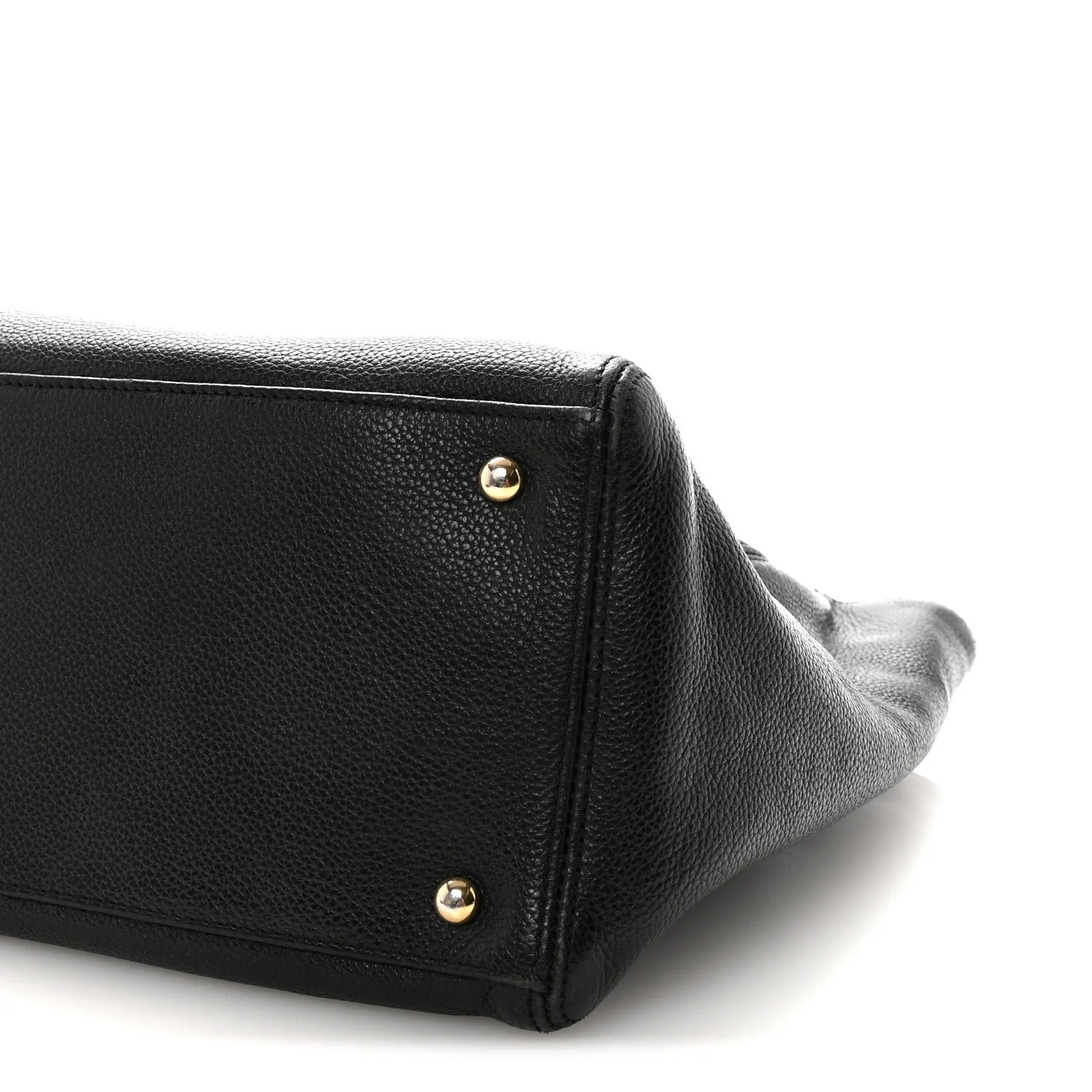 Calfskin Cerf Executive Shopper Tote Black - Top Club