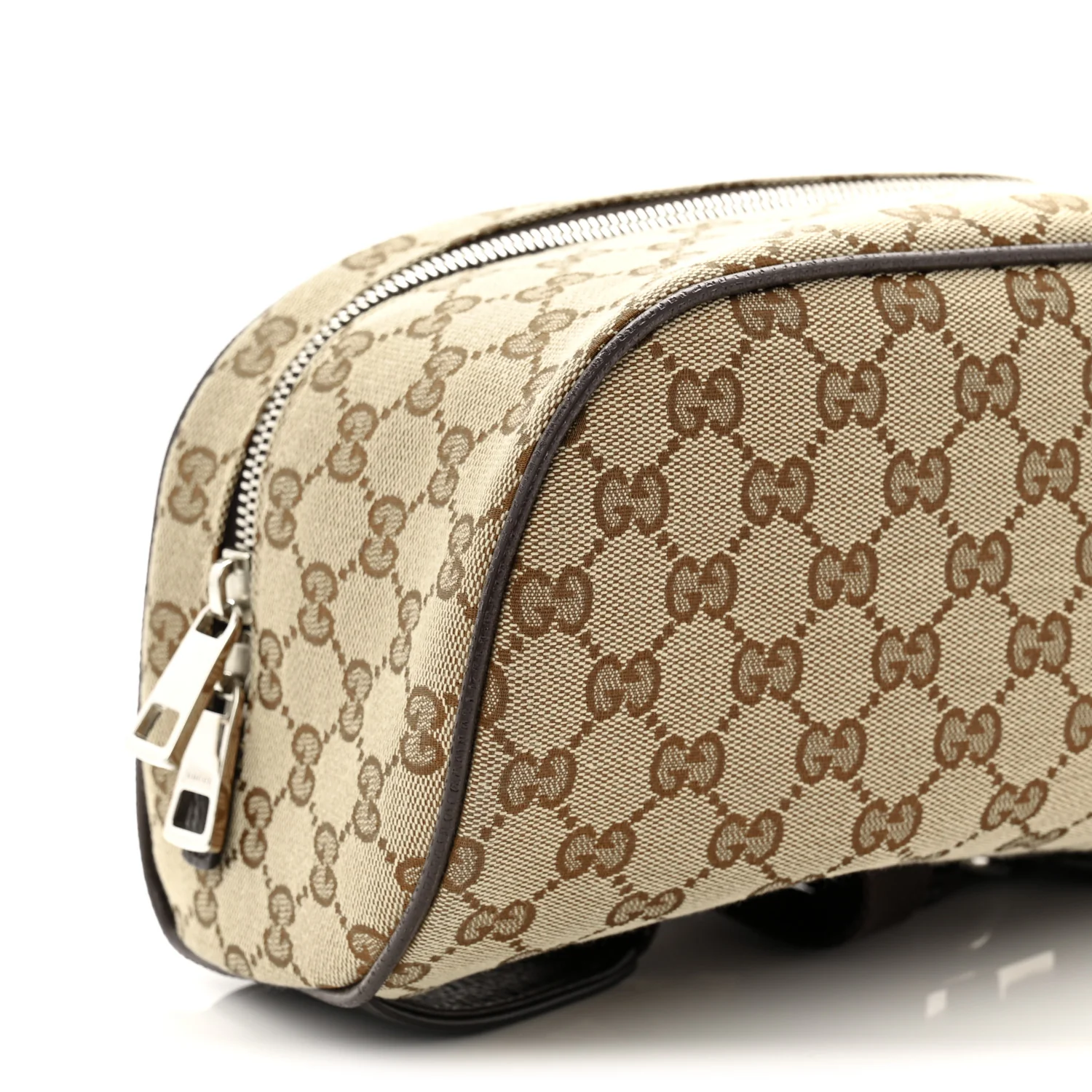Monogram Dollar Calfskin Waist Pouch Beige Ebony Testa di Moro Marrone Scuro - Top Club