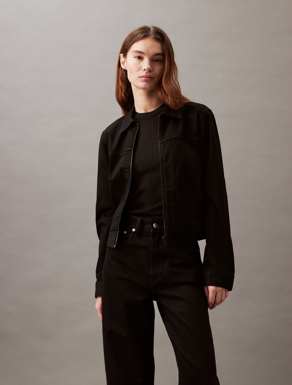 COACH Refined Denim Zip Jacket