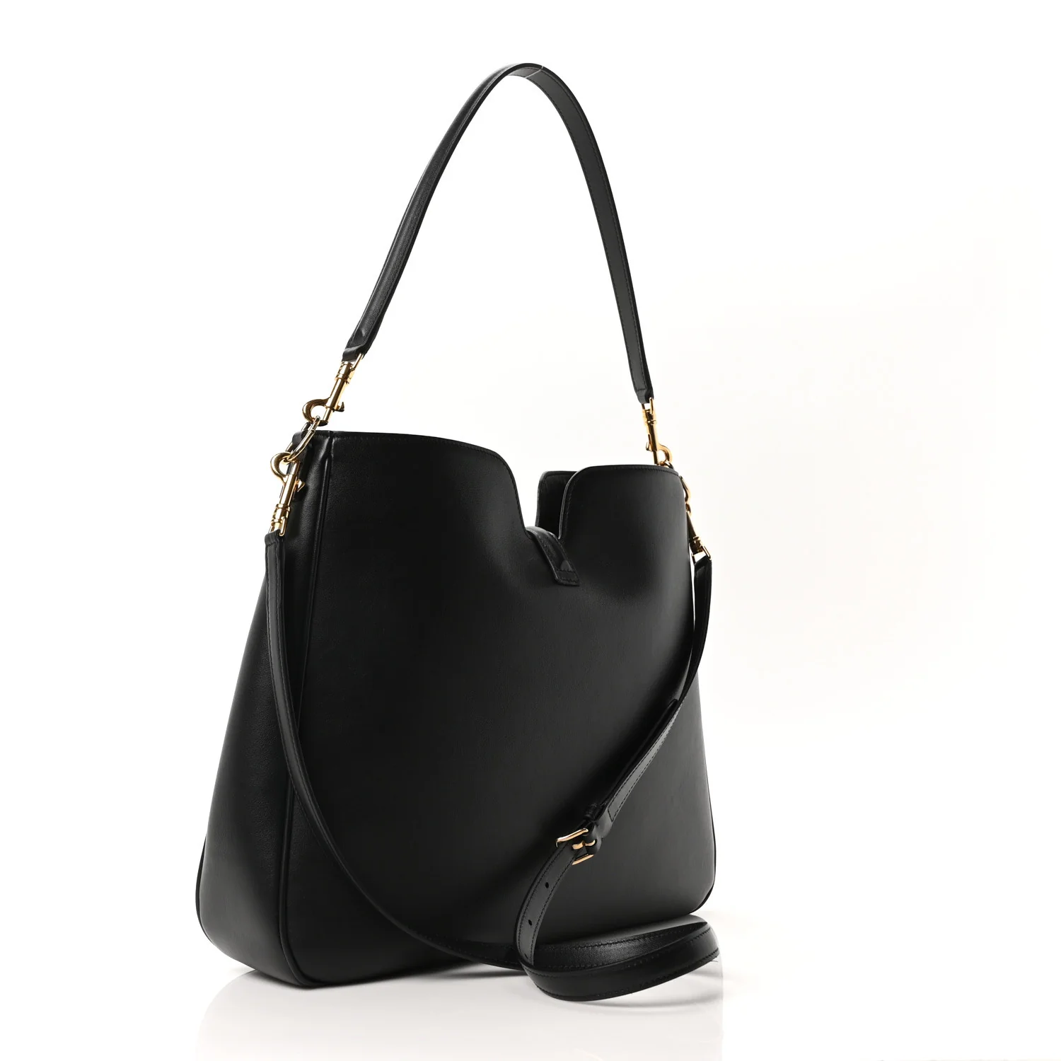 Smooth Calfskin Medium Camille 16 Soft Bag Black - Top Club