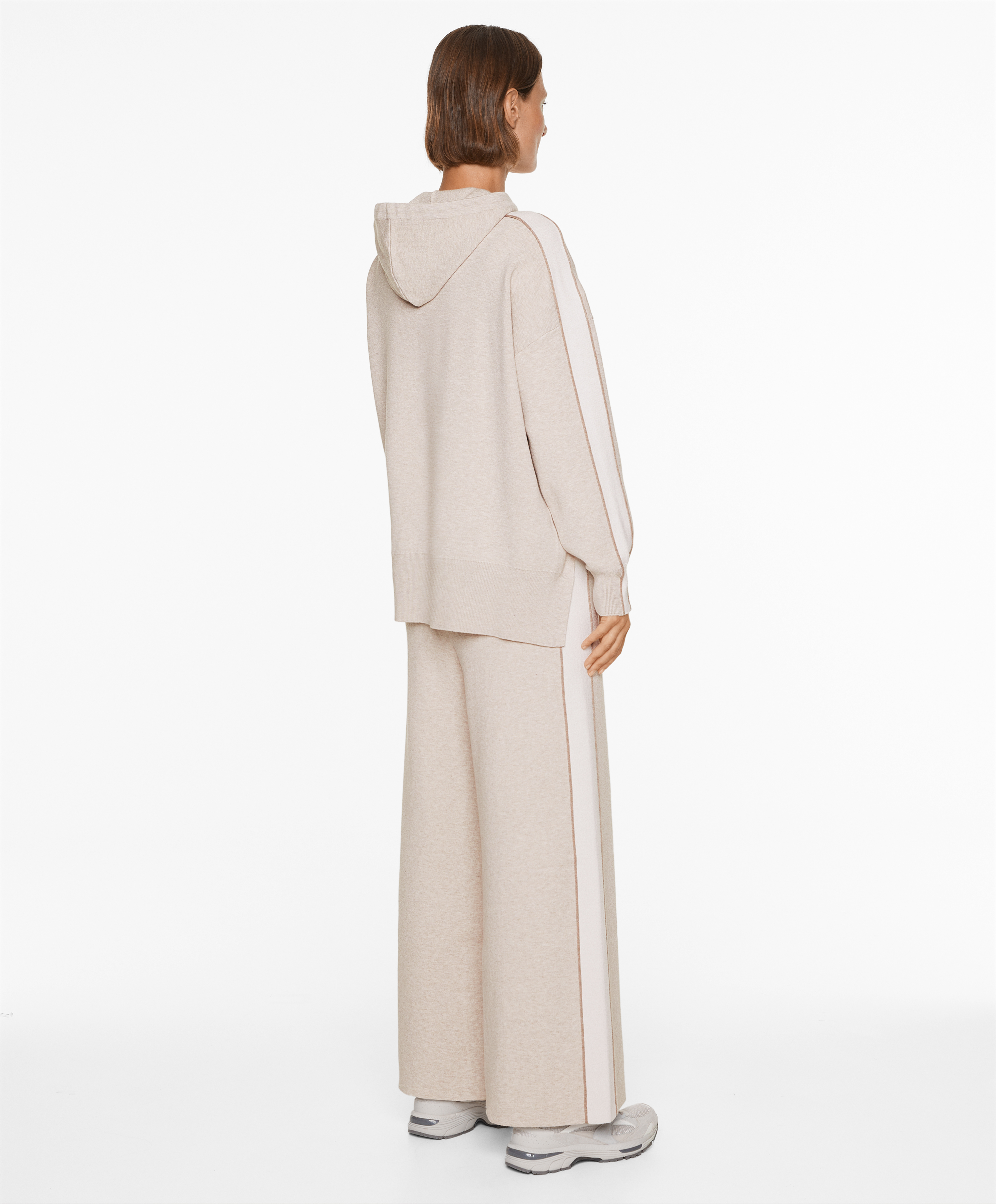 OYSHO Knit zip-up jacket with piping