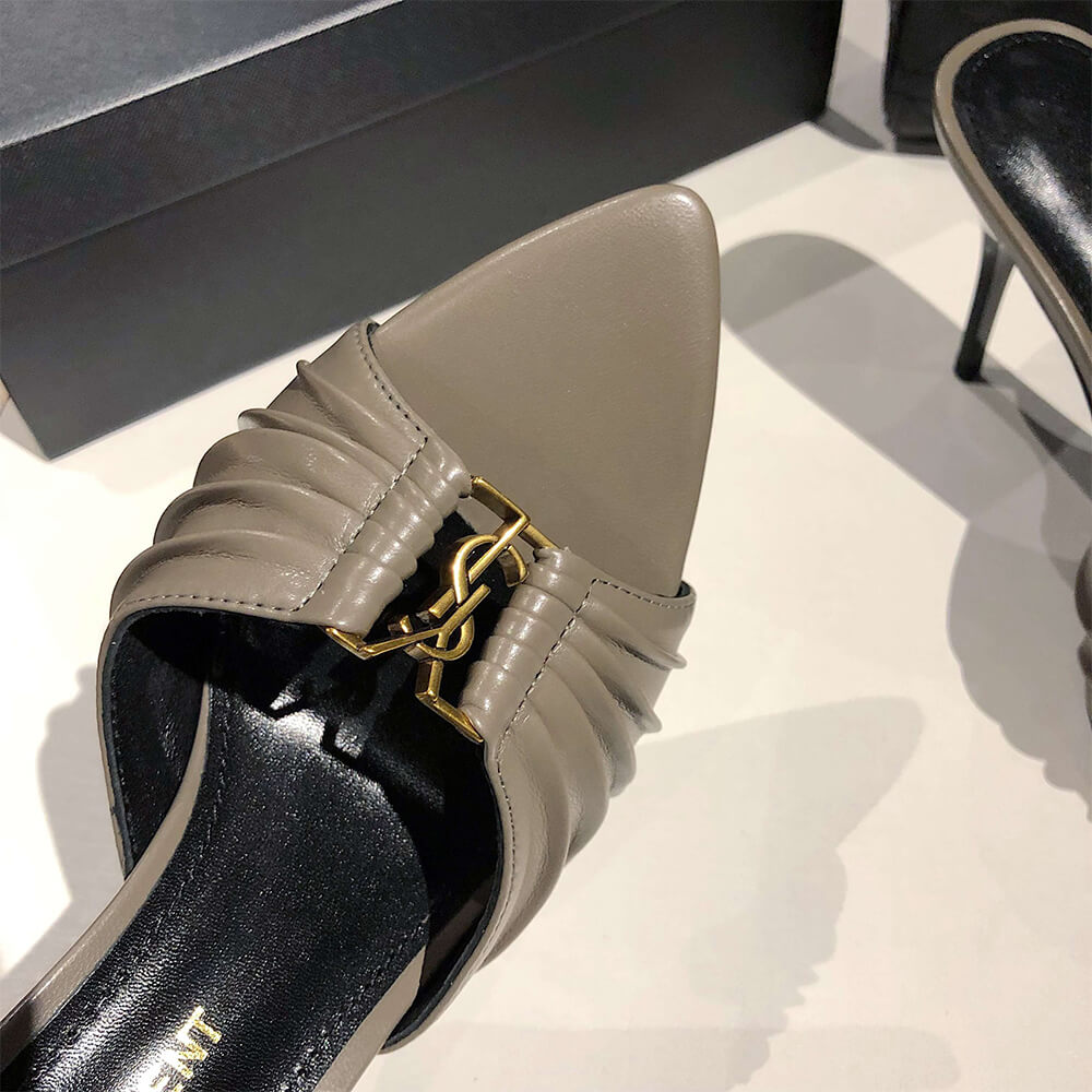 YSL  BABYLONE MULES IN SMOOTH LEATHER - Top Club