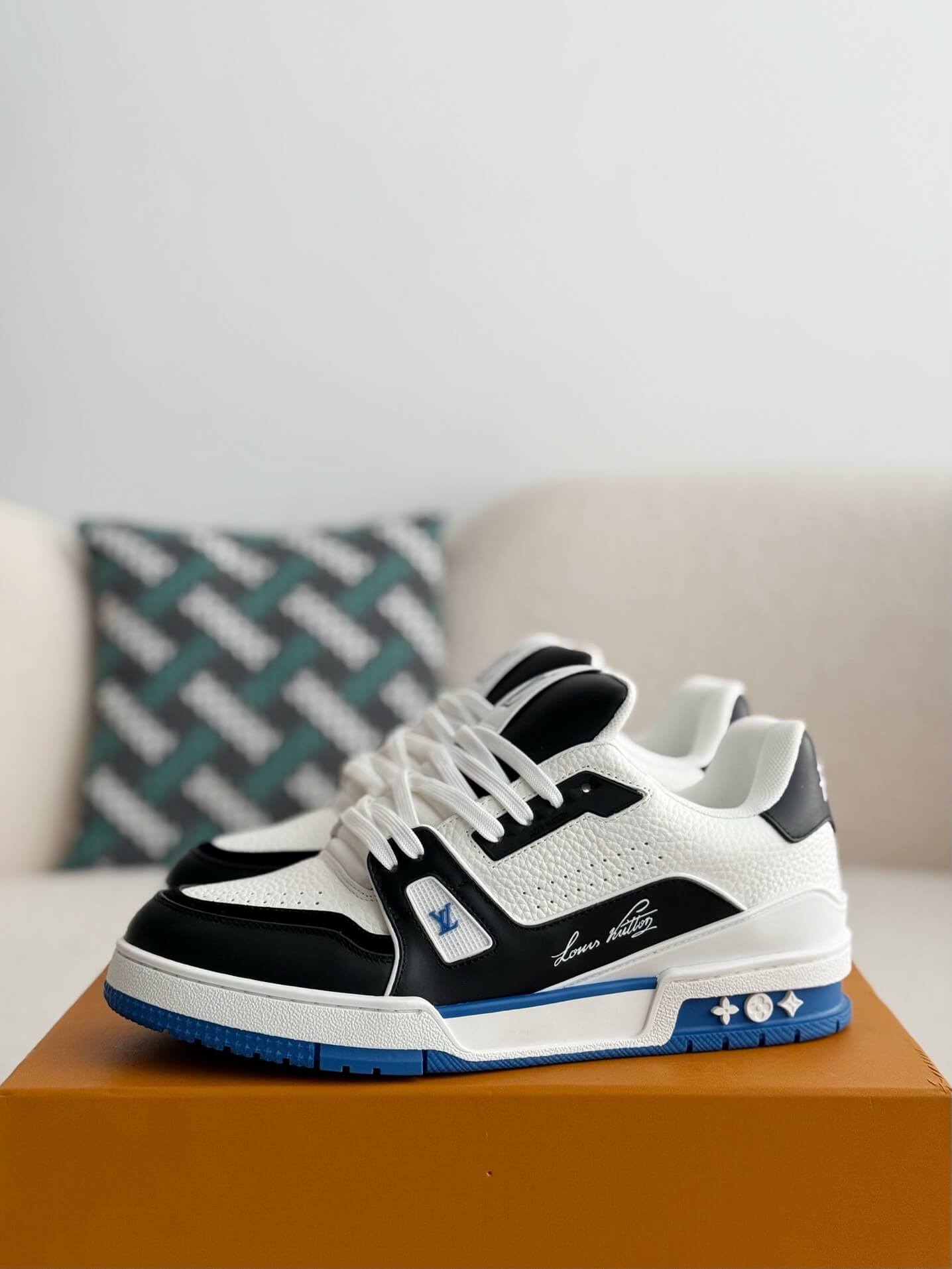 Louis Vuitton LV Trainer #54 Low Blue Sneaker - Sneaker Replica Workshop