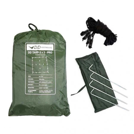 DD hammock tarp 3x3 verde oliva - Toldo Bushcraft