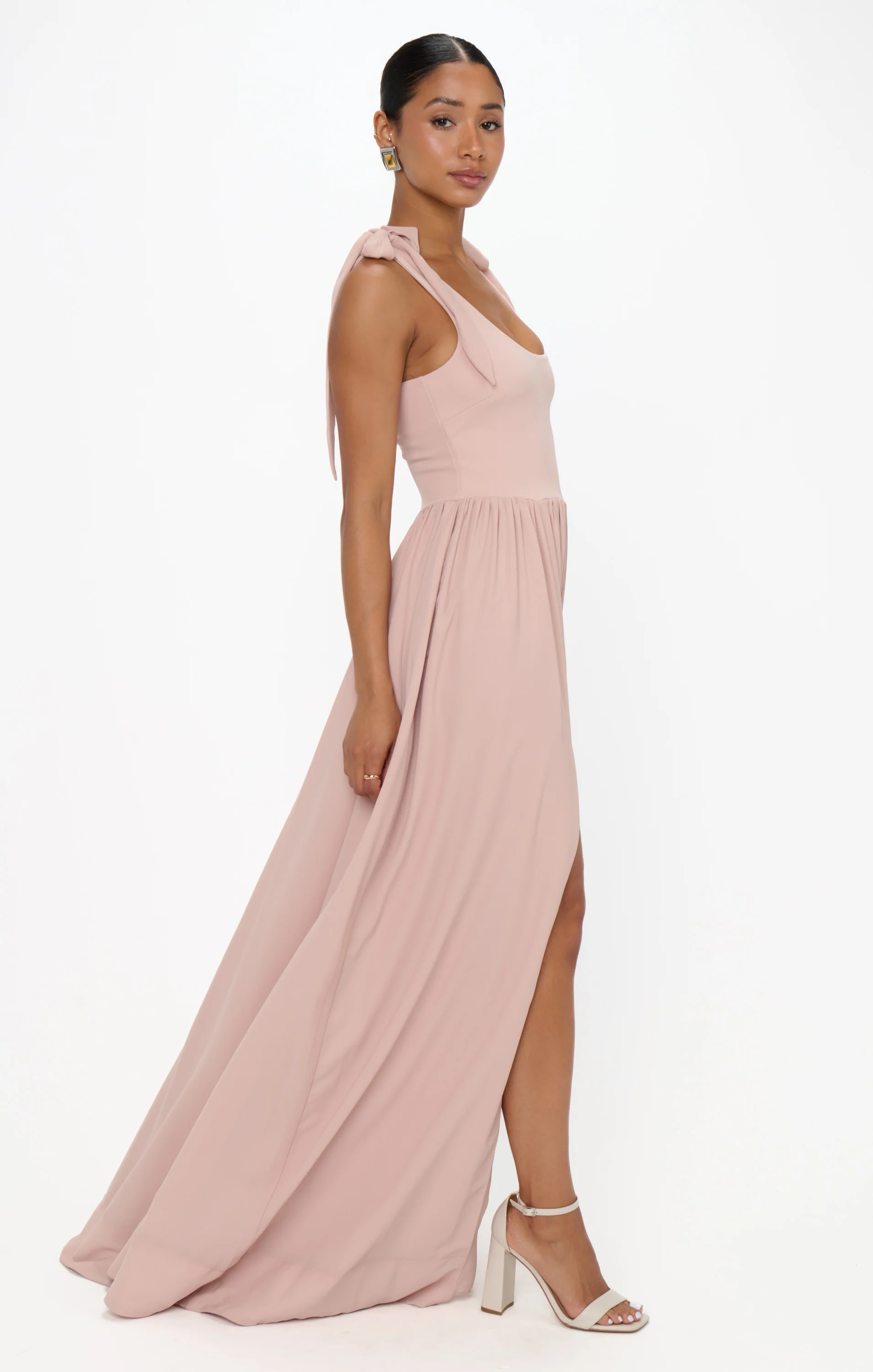 Harper Maxi Dress ~ Dusty Blush Crisp