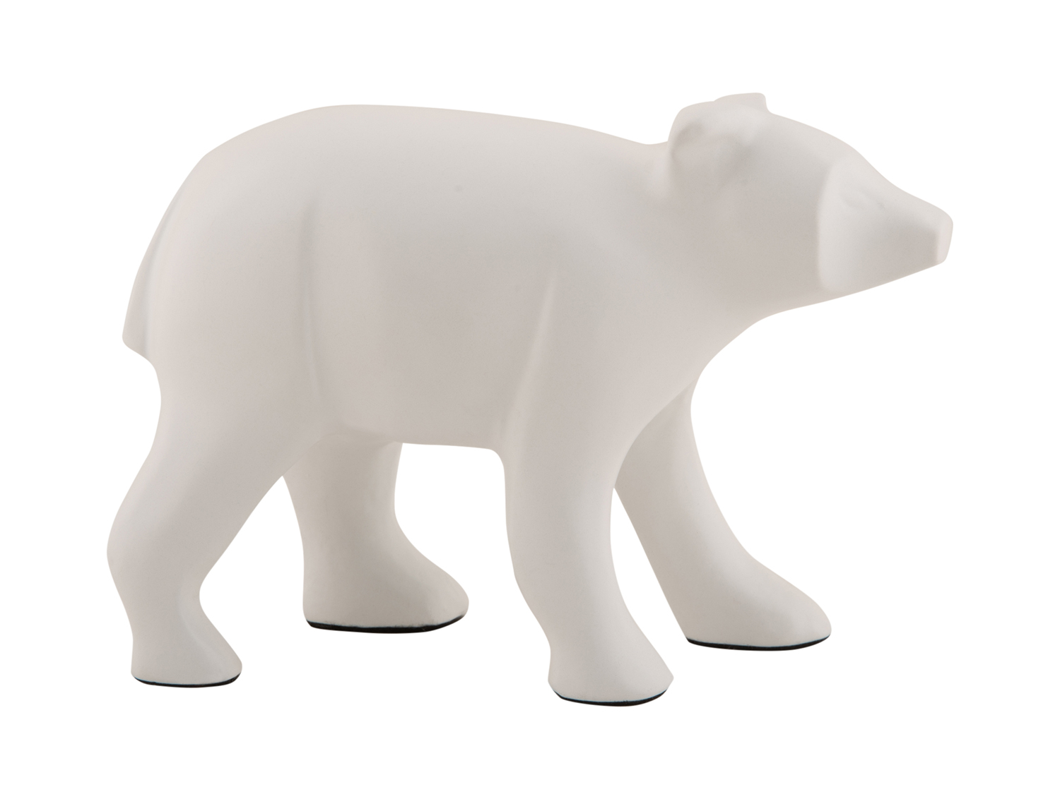 Statue Bear metal matt white