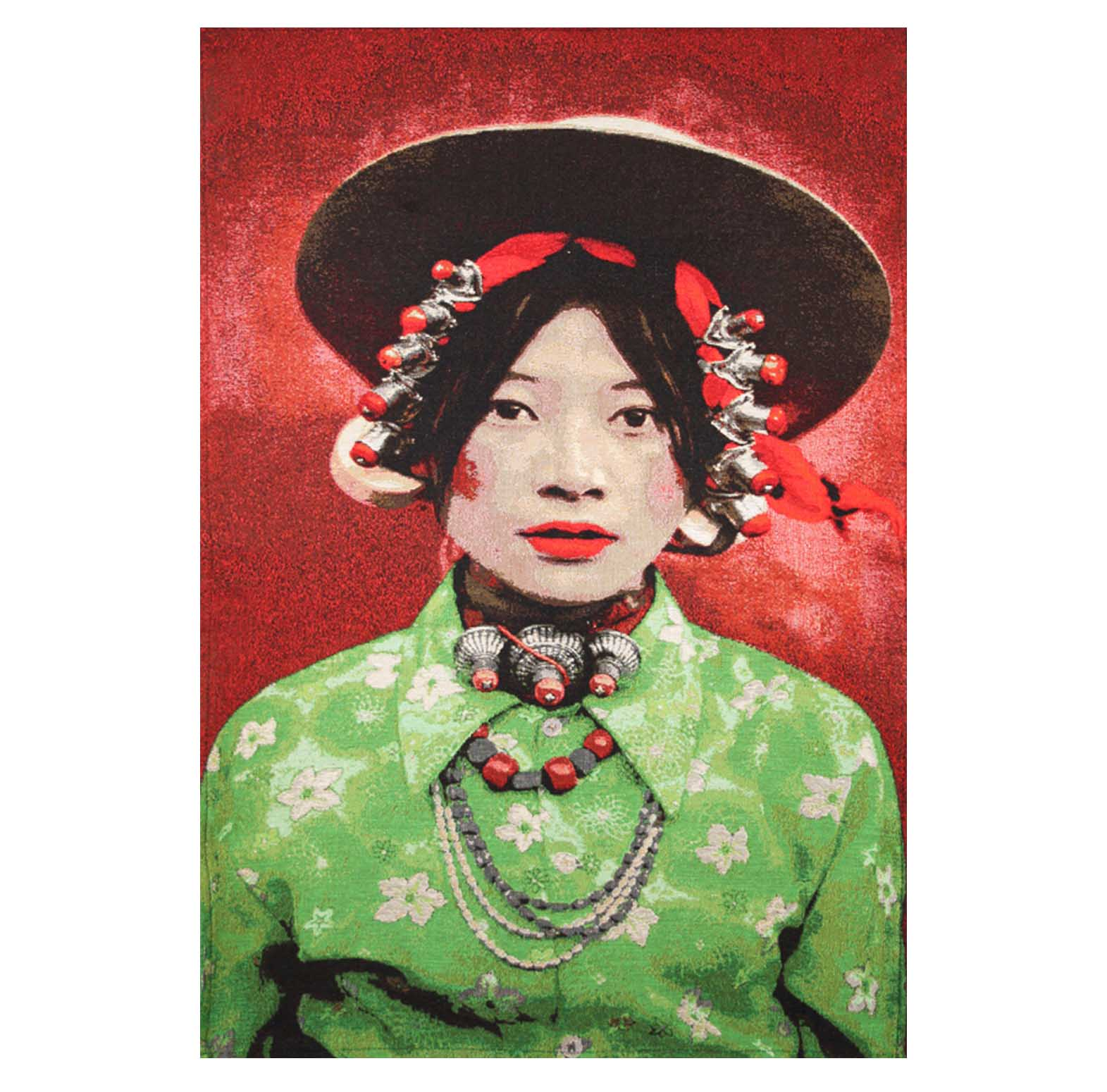 Wandpaneel geweven Tibetan Girl 120x180 cm