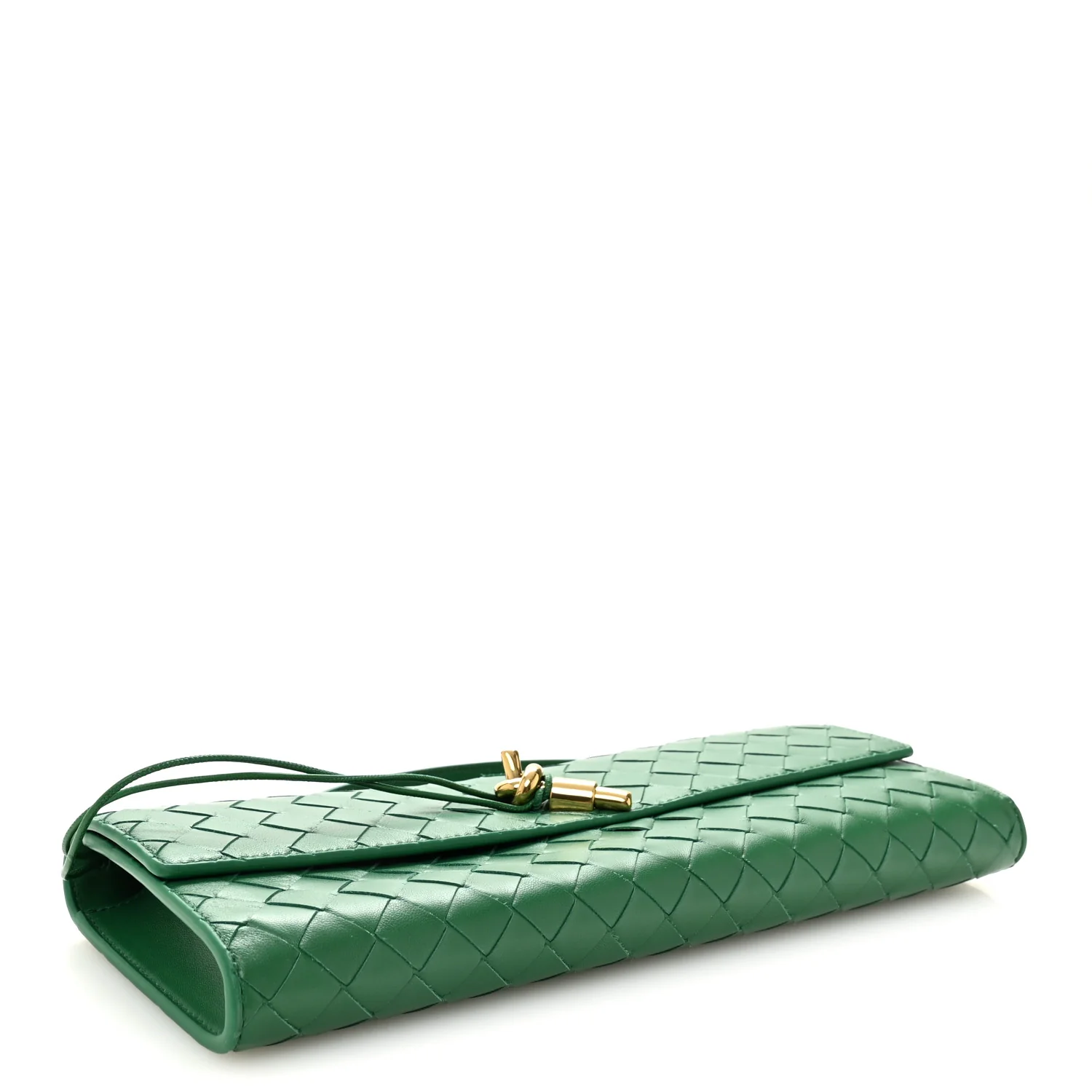Nappa Intrecciato Long Andiamo Top Handle Clutch Jungle - Top Club
