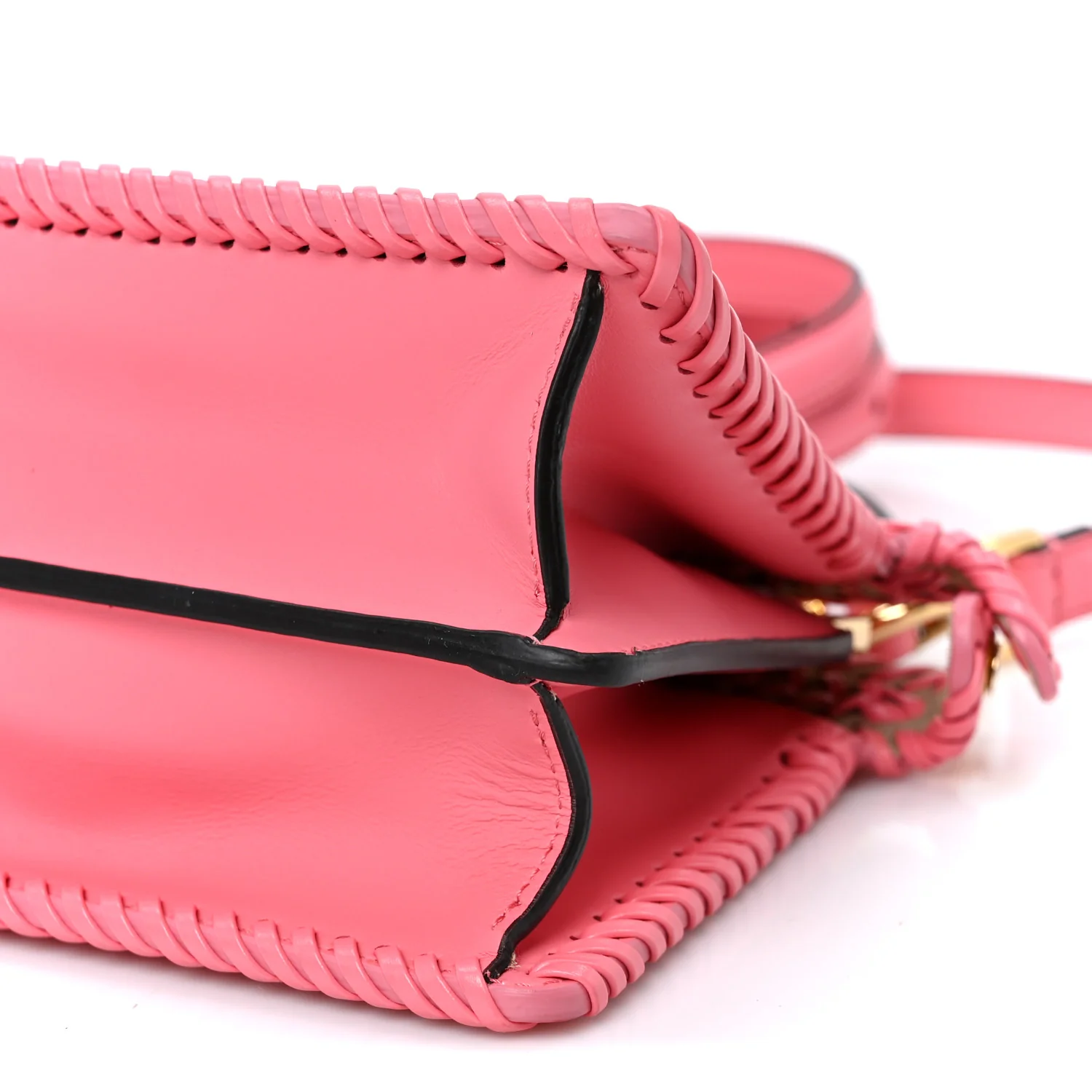 Vitello King Shiny Nappa Intreccio Petite Peekaboo I SEE U Satchel Pink Dalia - Top Club