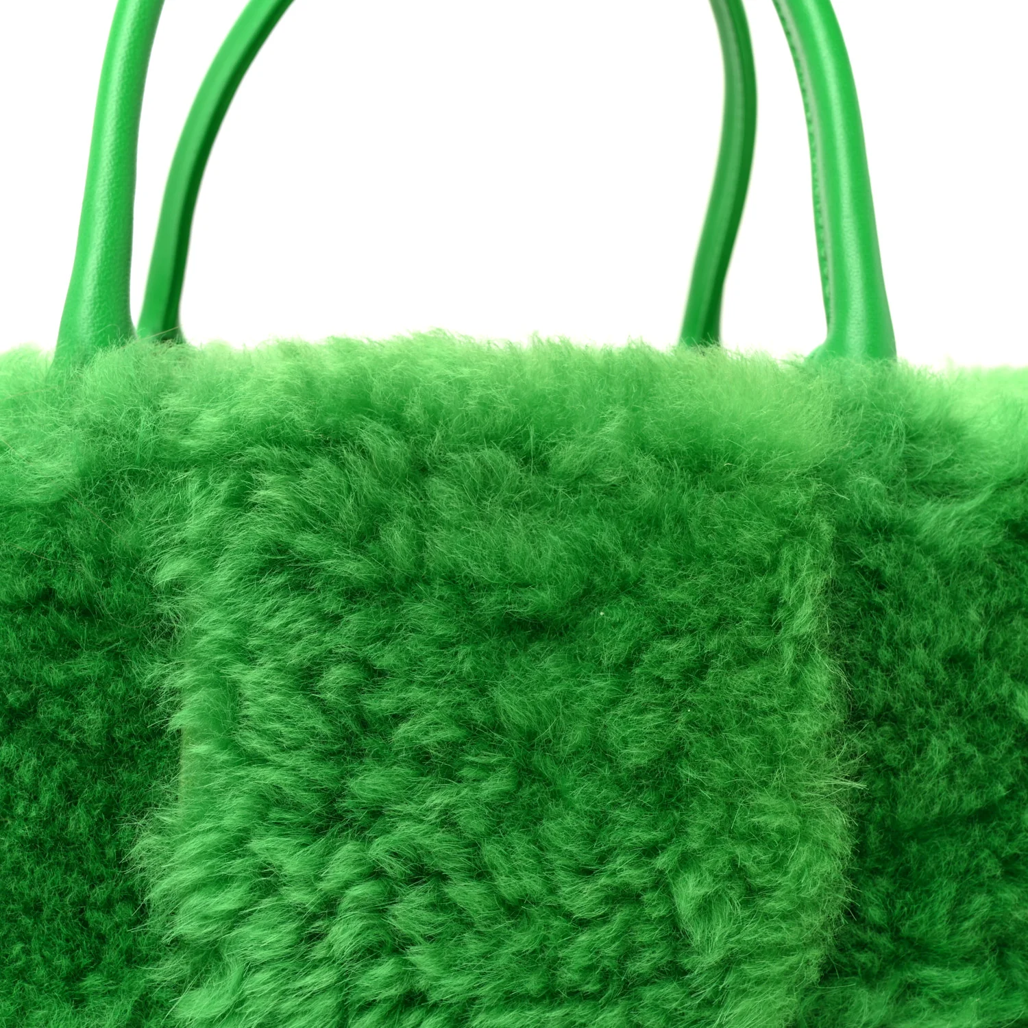Shearling Small Intrecciato Arco Tote Parakeet - Top Club