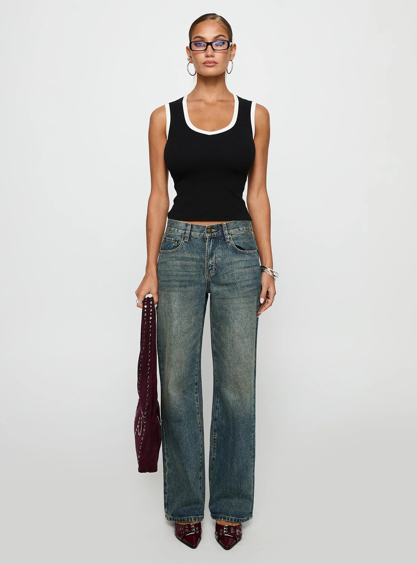 Start Me Up Top Black / White