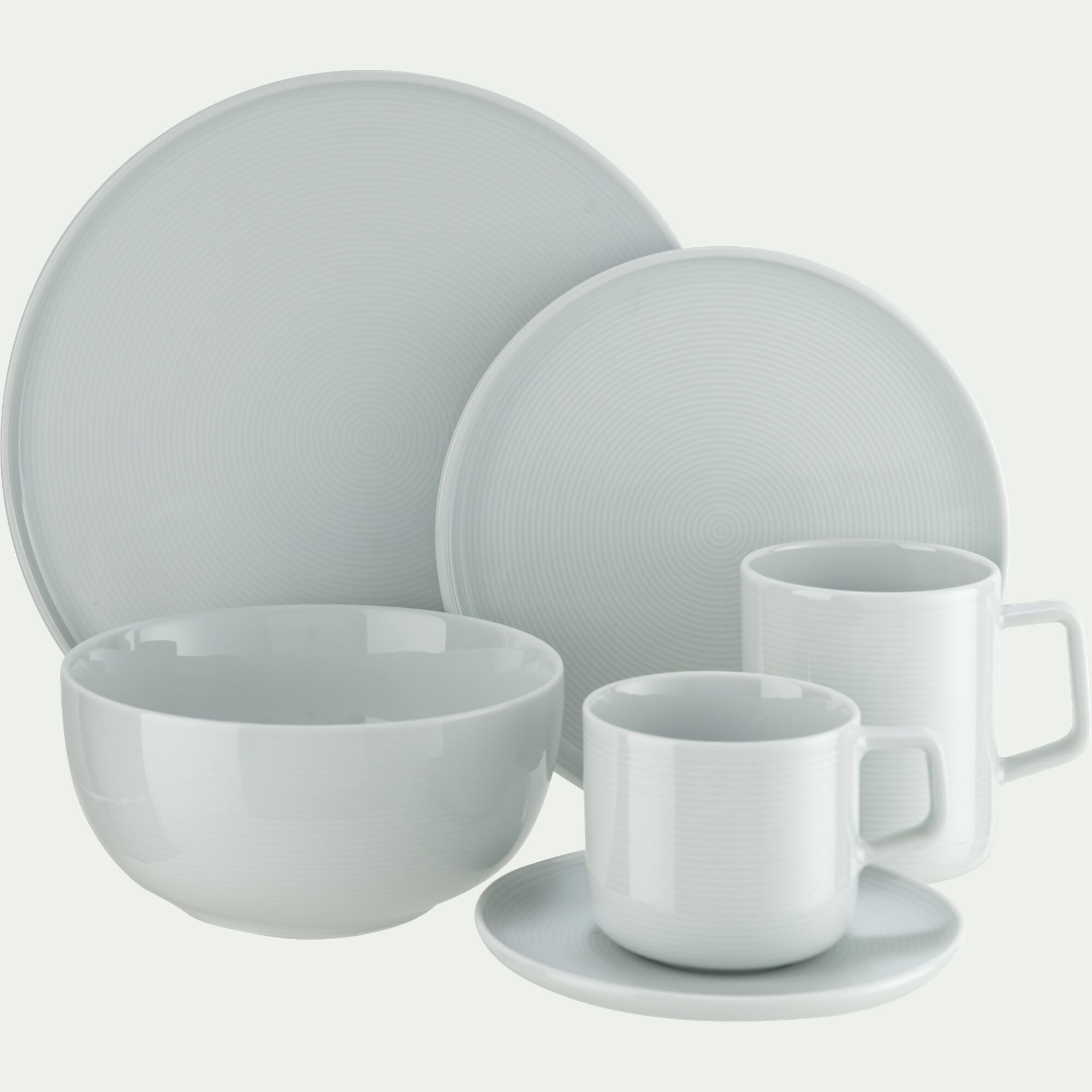 ELIO - Mug spirale en porcelaine 40cl - blanc