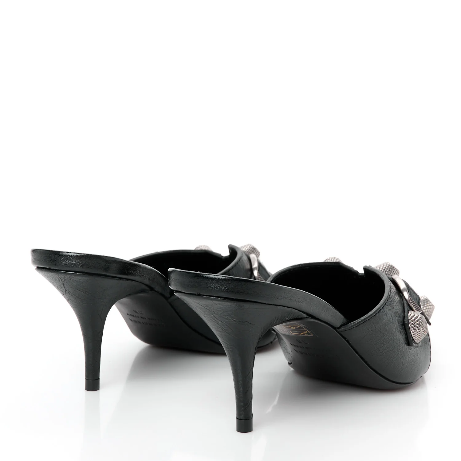 Agneau Arena Cagole 70mm Mules 36 Black - Top Club