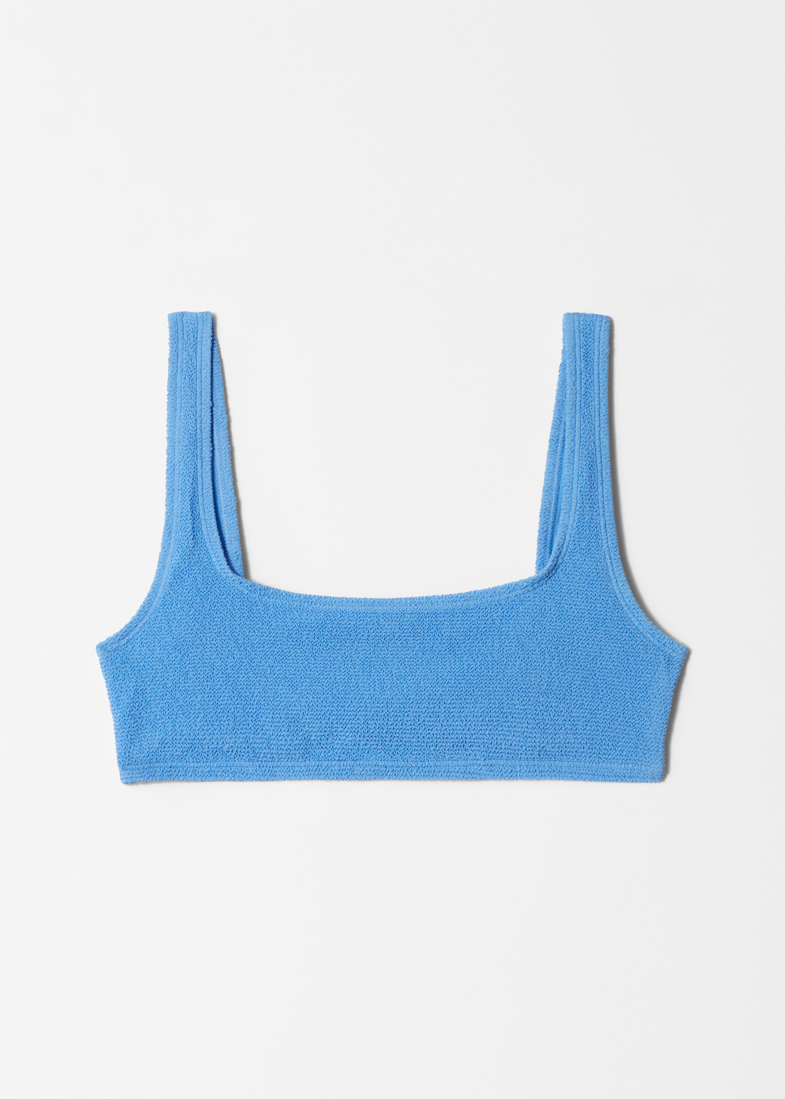 & Other Stories TEXTURED SQUARE-NECK BIKINI TOP