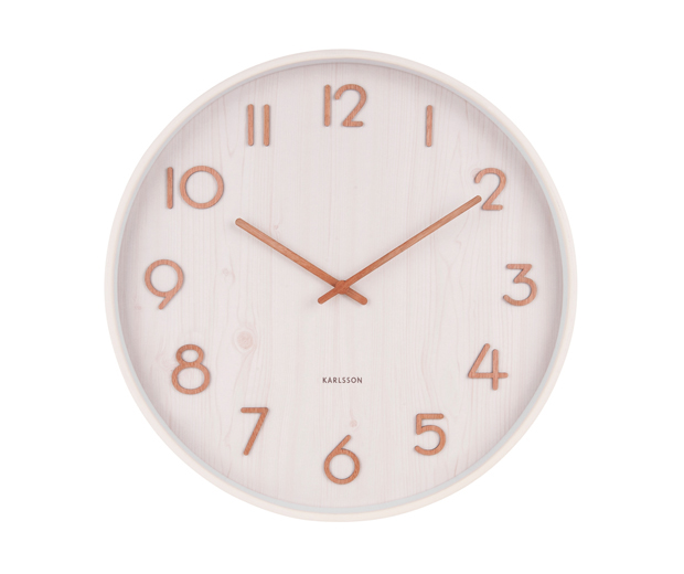 Wall clock Pure large basswood white