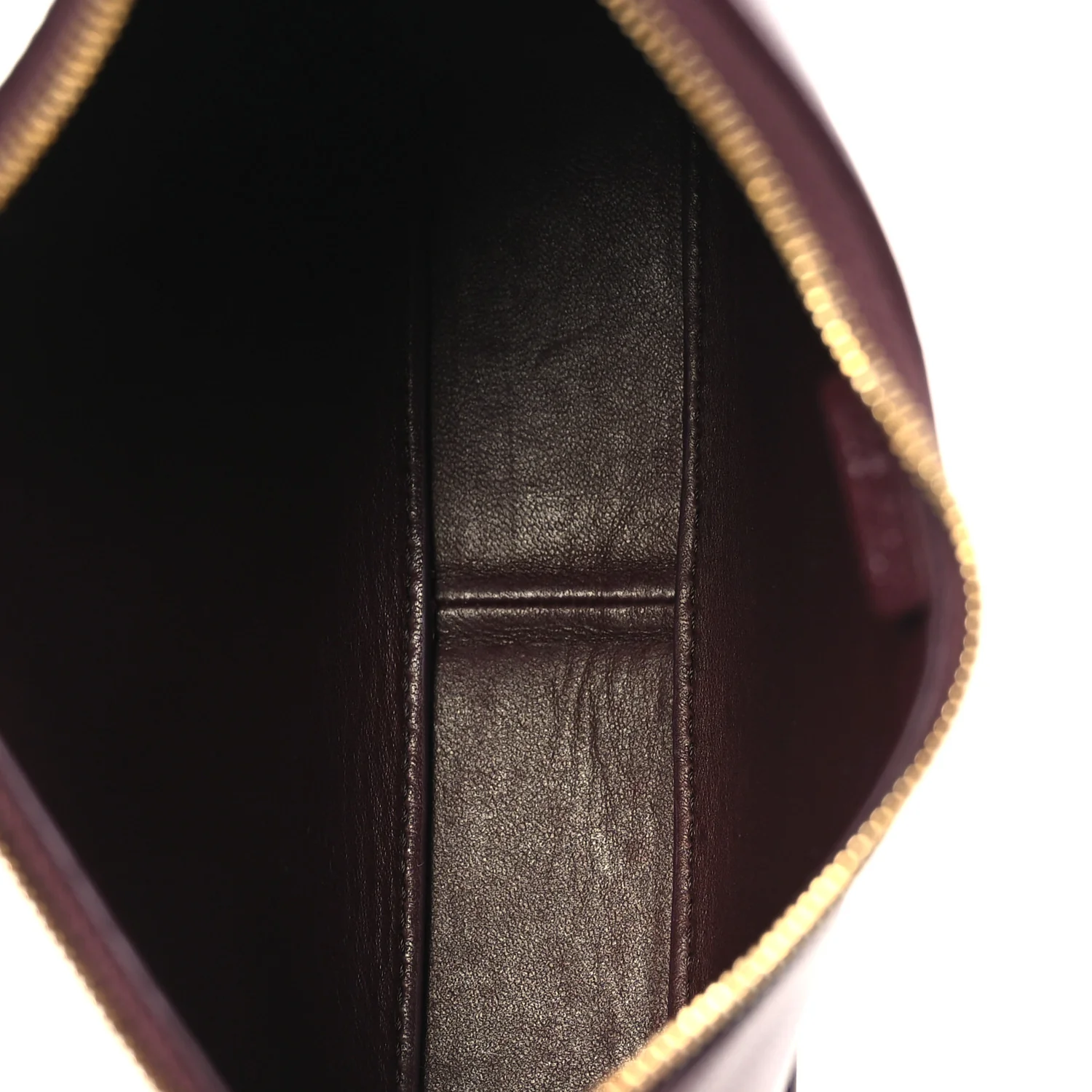 Grained Calfskin Half Moon Shoulder Bag Raisin - Top Club