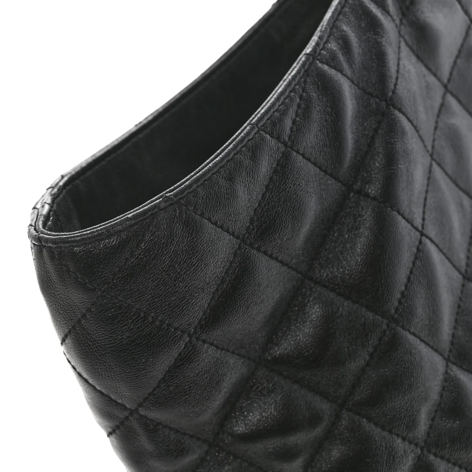 Lambskin Quilted Maxi Icare Shopping Tote Black - Top Club