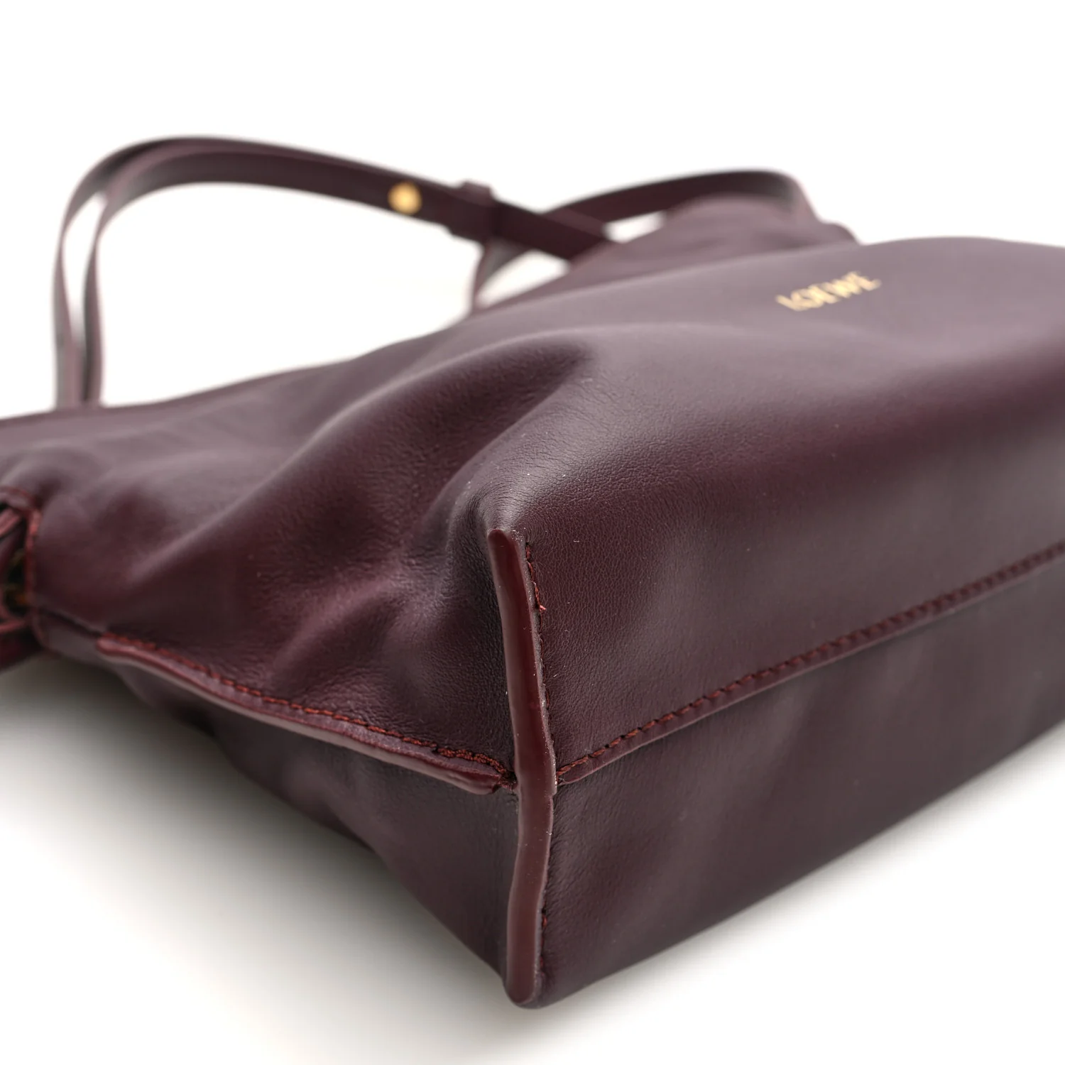 Calfskin Mini Flamenco Knot Clutch Dark Burgundy - Top Club