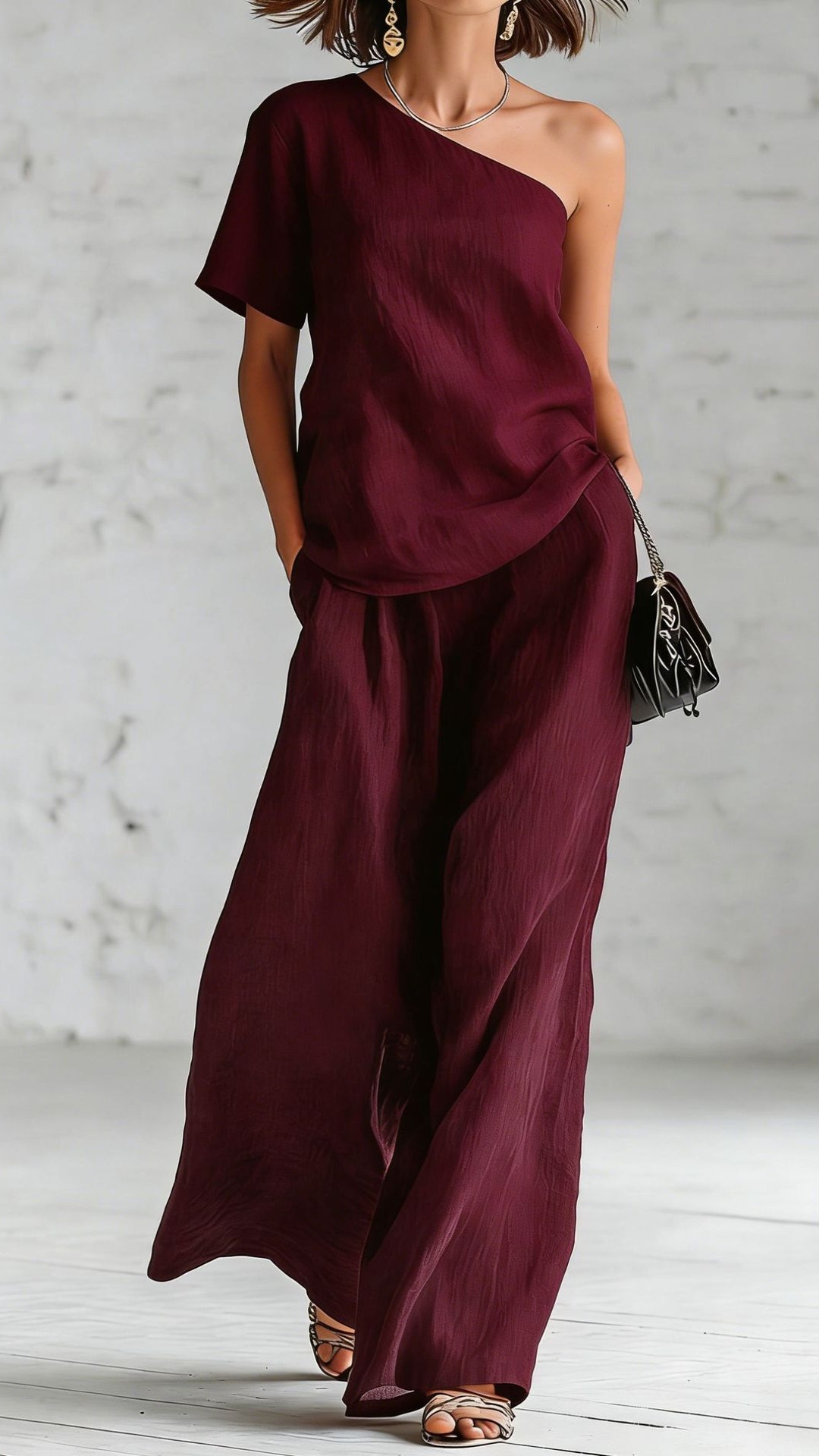 Women's Spring/Summer Off-Shoulder Fashion Top and Wide-Leg Pants Casual Suit - Nordfashionstorm - Women's Clothing, Fashion for You - Nordfashionstorm.com