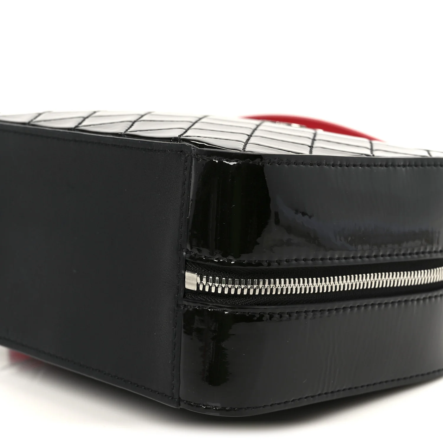 Patent Quilted Travel Kit Vanity Case Black - Top Club