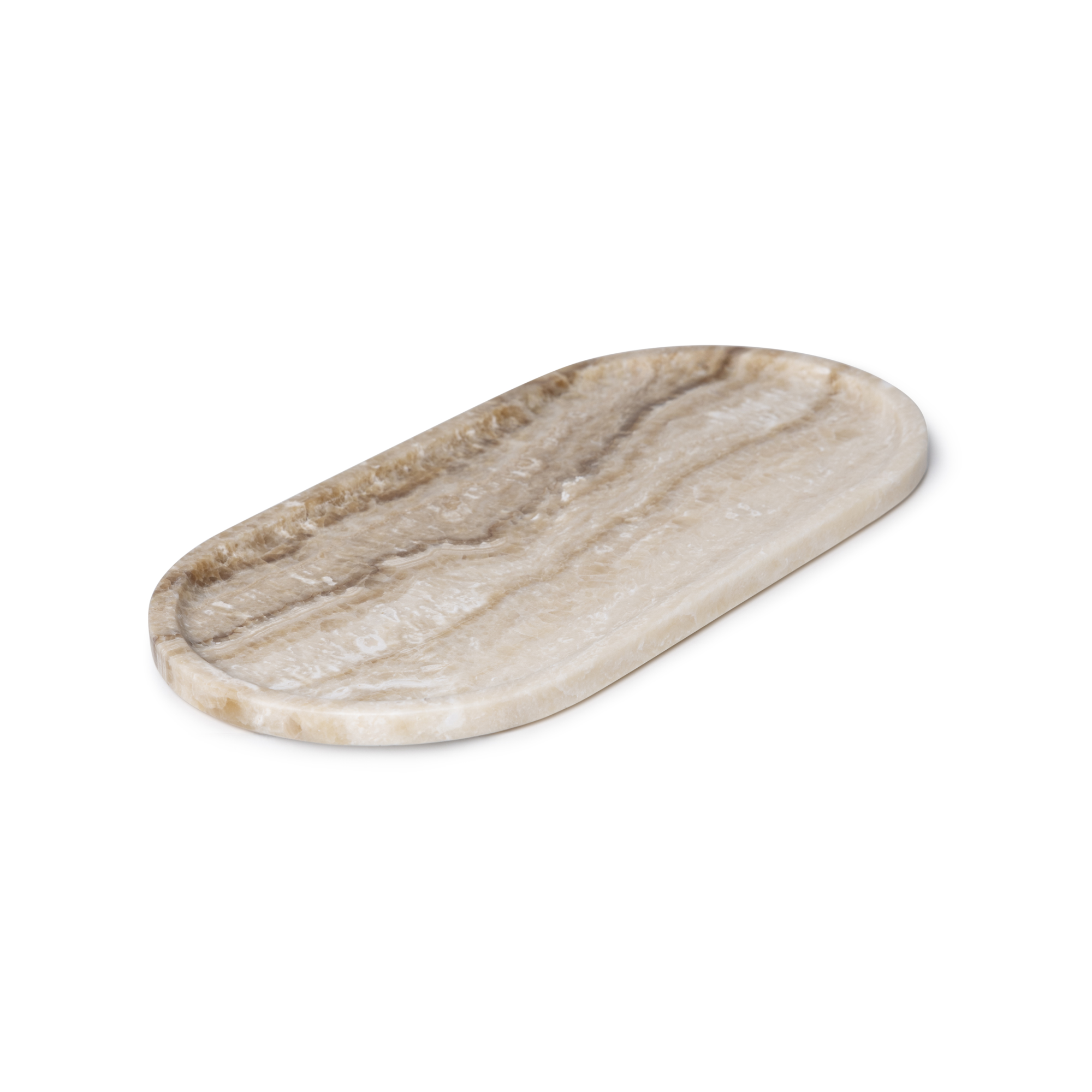 Dienblad Marmer Sandal Onyx ovaal 40x20cm