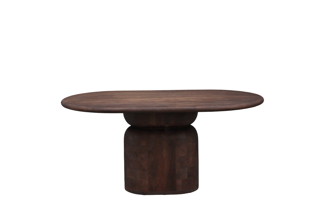 Eettafel Lissabon ovaal kolompoot 160cm