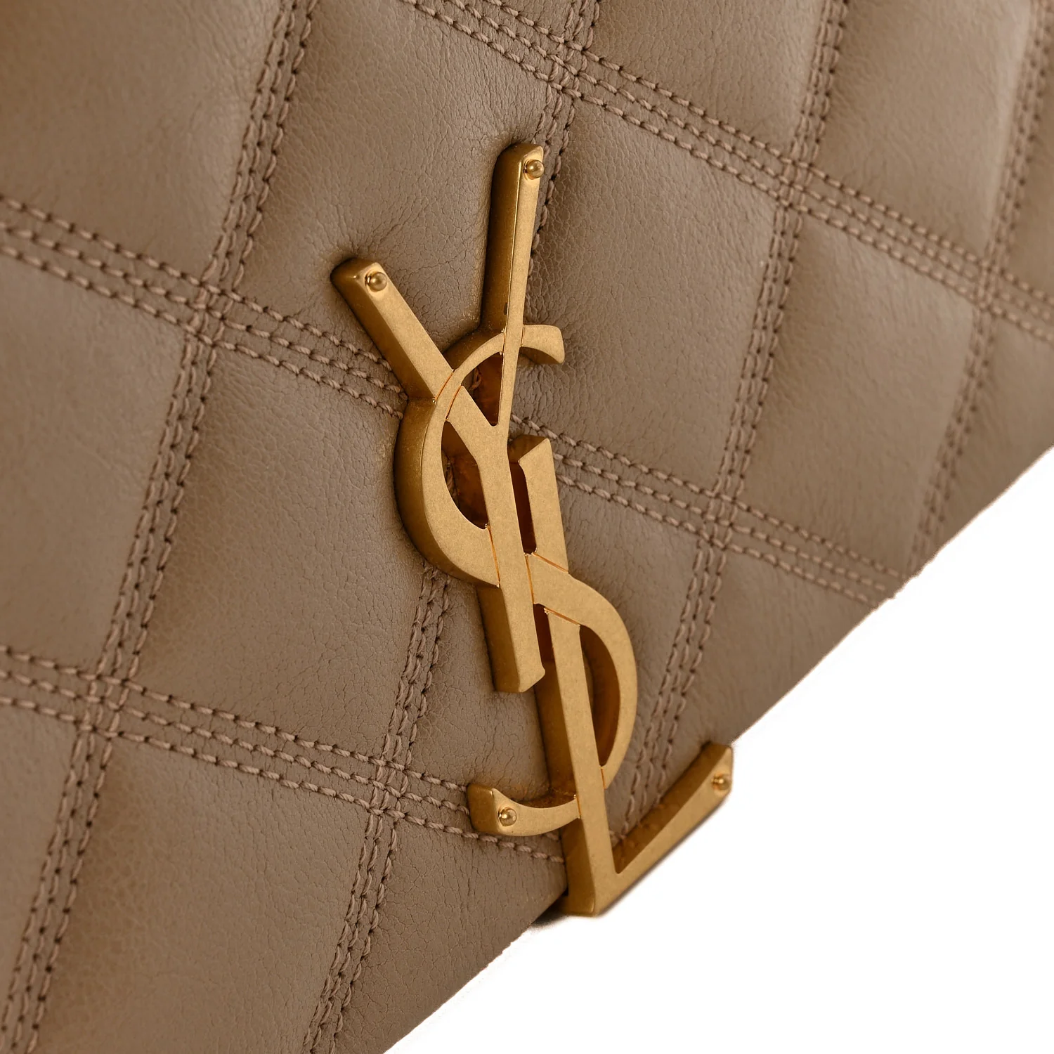 Lambskin Quilted Mini Becky Chain Bag Dark Beige - Top Club