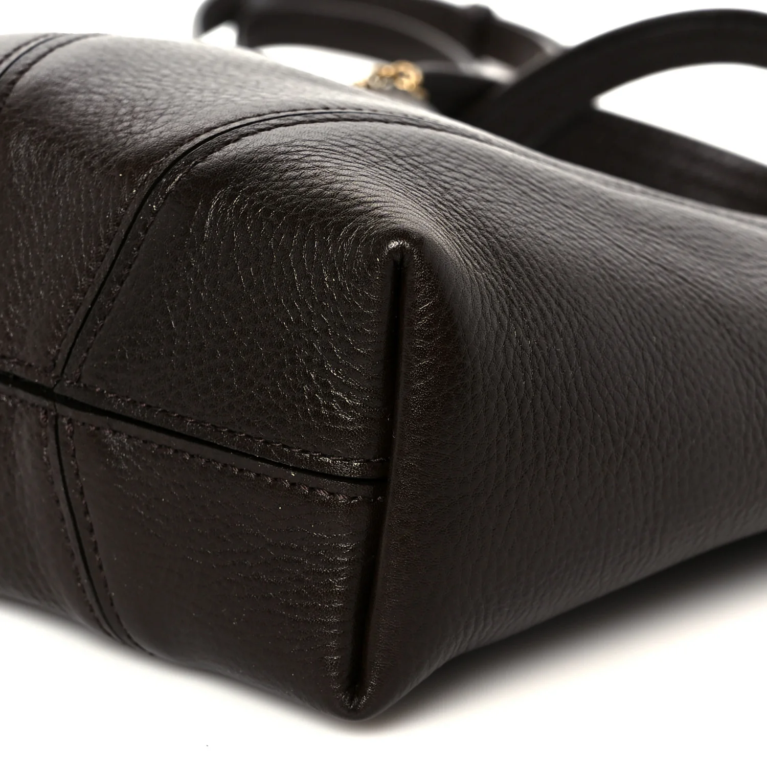 Grained Calfskin Small Spin Tote Kohl Brown - Top Club