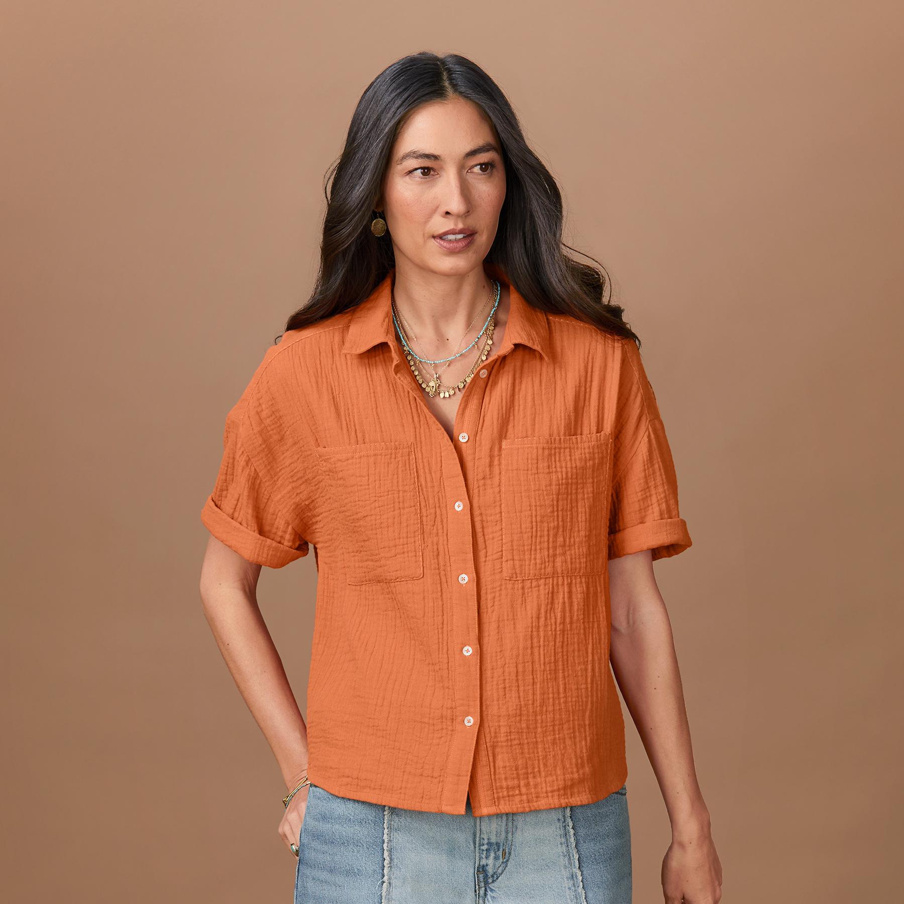 Mara Gauze Camp Shirt - Sundance Living