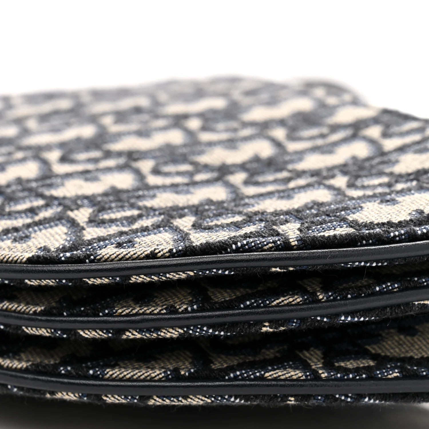 Oblique Saddle Pouch With Strap Navy Blue - Top Club