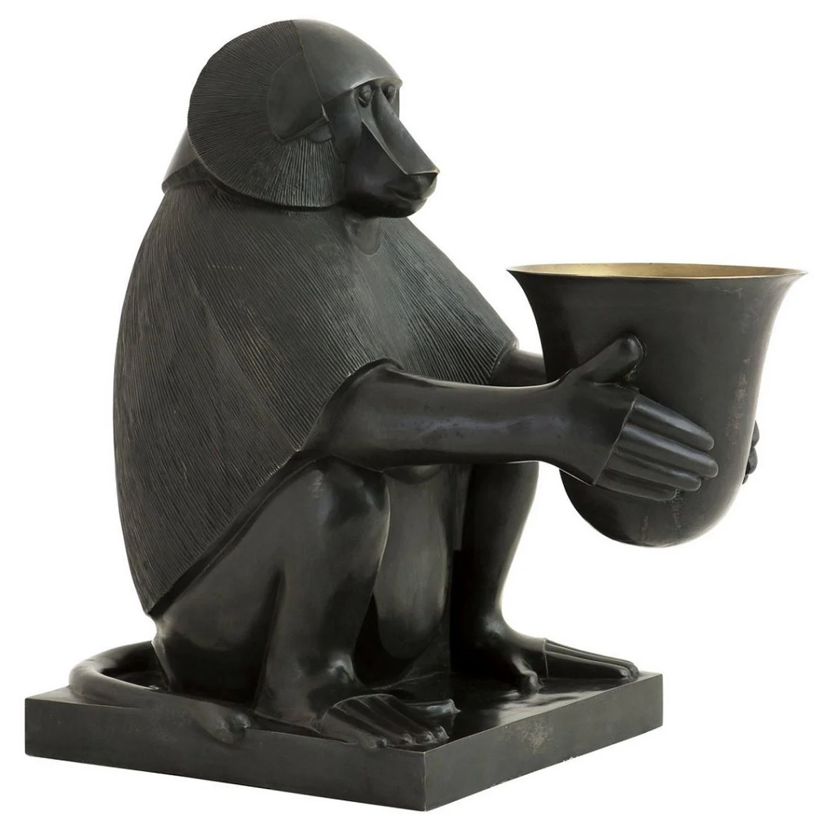 Luxury Art Deco bronze table lamp monkey baboon bronze color / gold 49 x 60 x H. 60 cm - Art Deco living room lamp - luxury quality