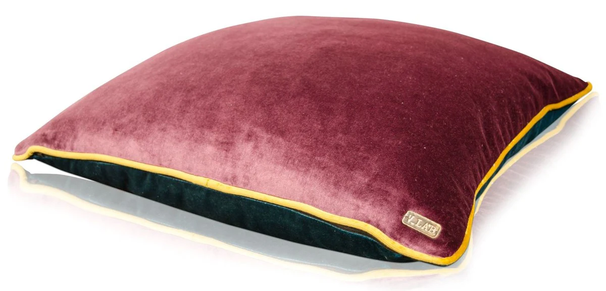 Living room decorative cushions set of 2 purple / turquoise / yellow 50 x 50 cm - luxury collection