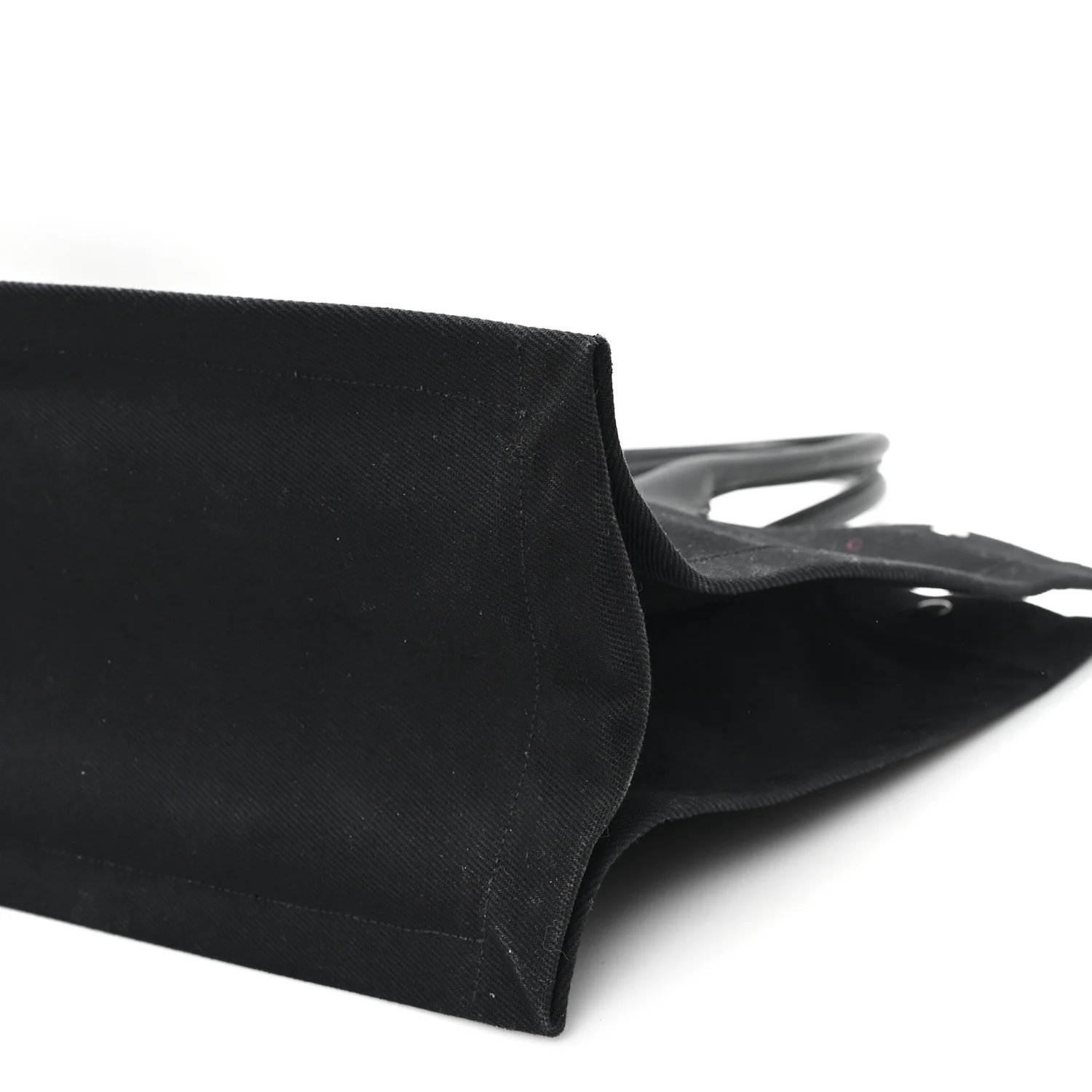 Linen Calfskin Rive Gauche Tote Black - Top Club