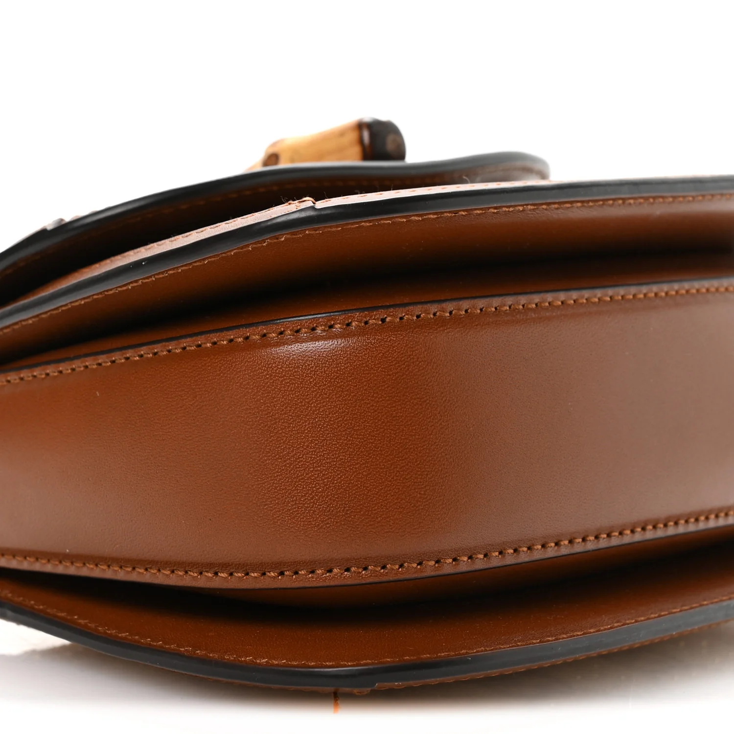 New Canvas Charisma Calfskin Crystal GG Monogram Small Bamboo 1947 Top Handle Bag Camel Ebony - Top Club
