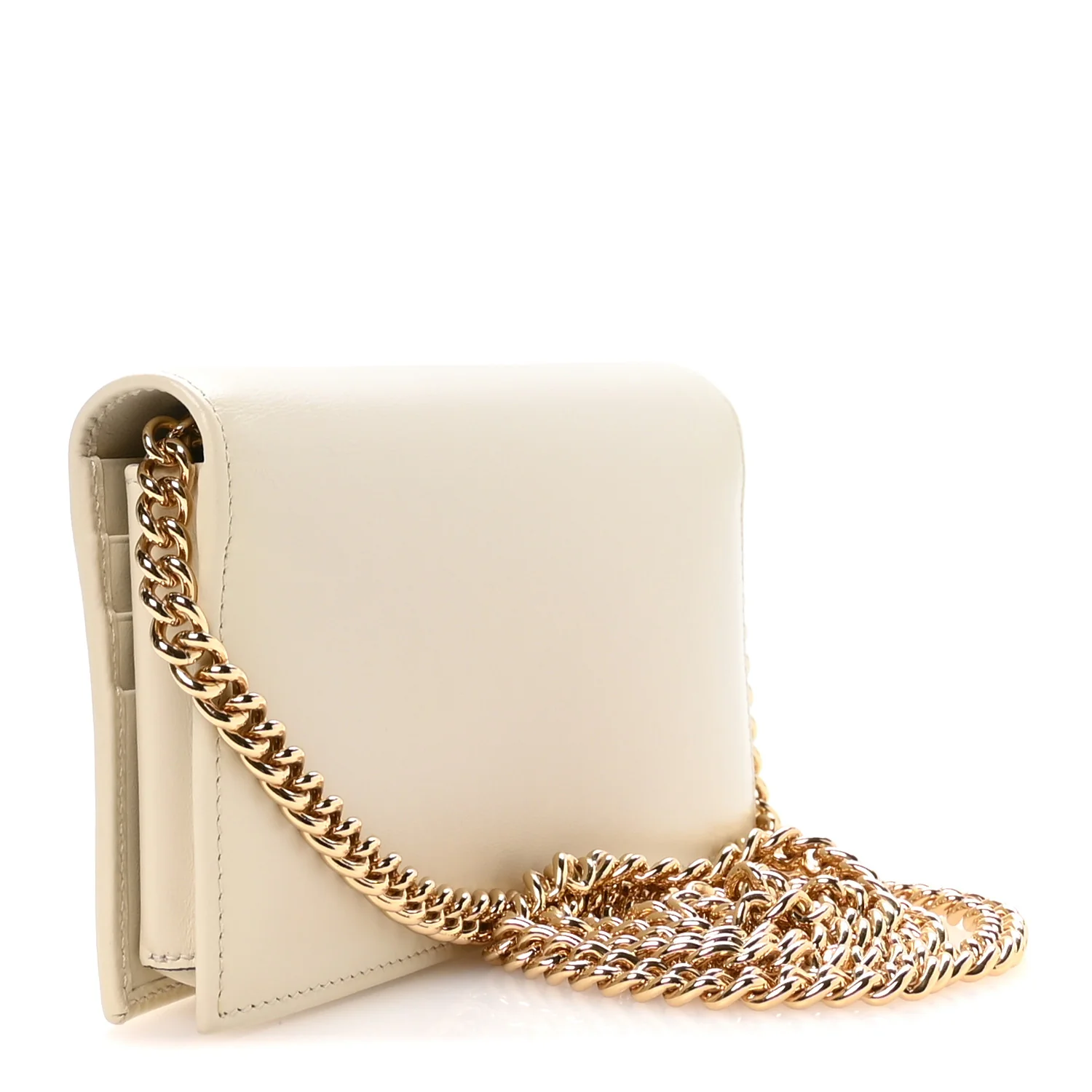 Boarded Plutone Calfskin Horsebit 1955 Wallet On Chain Mystic White - Top Club