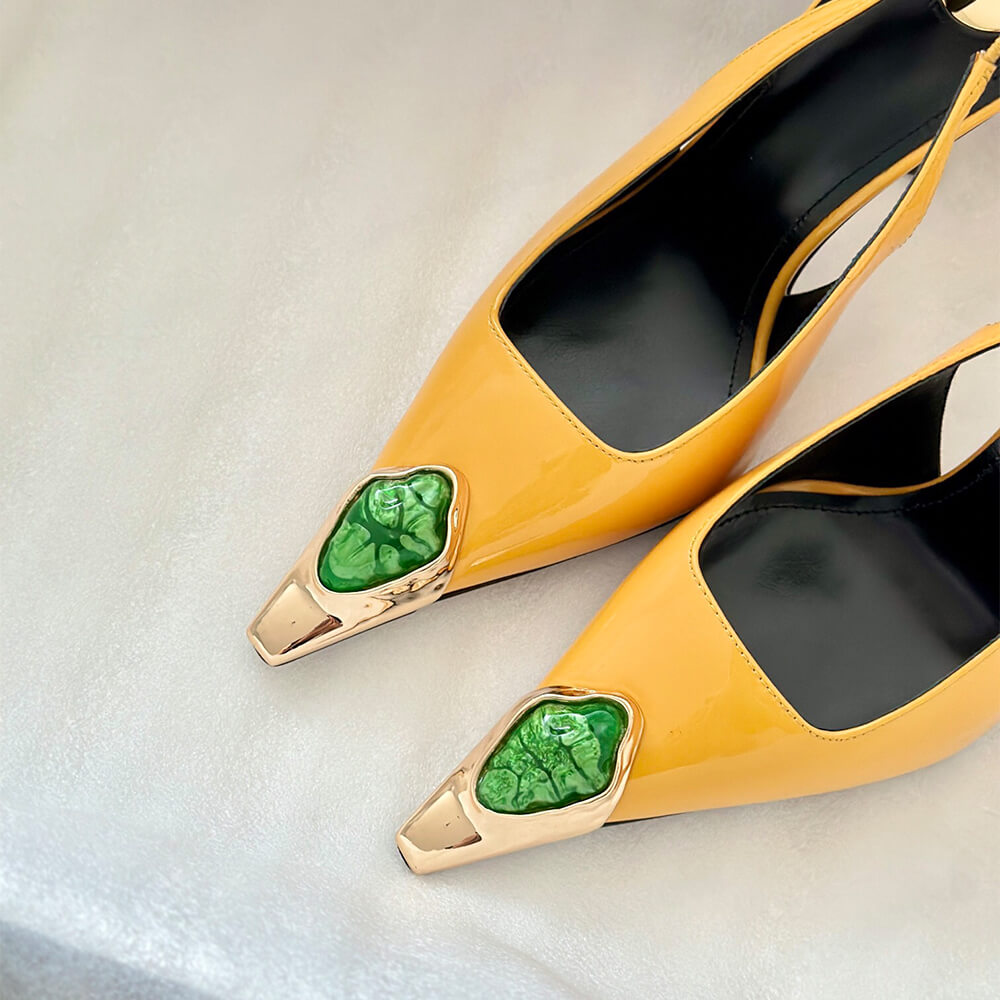 YSL Loulou Slingback Pumps in Patent Leather - Top Club