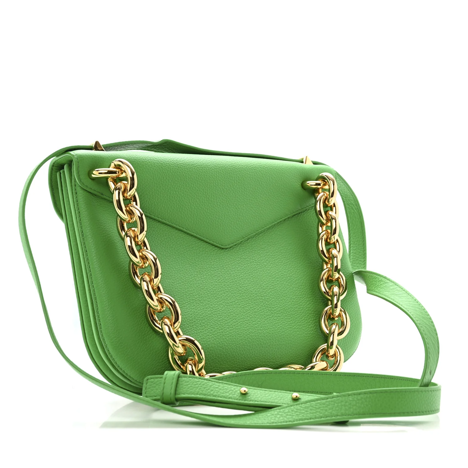 Calfskin Mount Envelope Bag Parakeet - Top Club