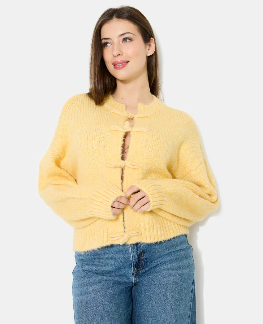 Pimkie Gilet en maille avec boutons brandebourg
