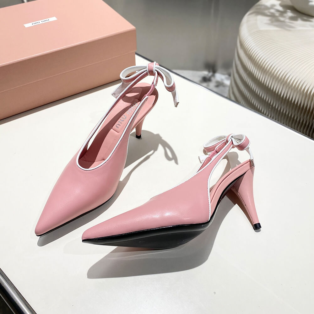 MiuMiu Nappa leather slingback pumps - Top Club