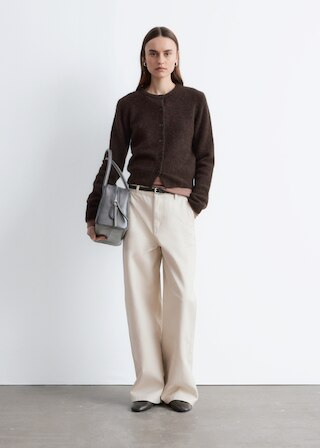 & Other Stories RELAXED WIDE-LEG COTTON TROUSERS