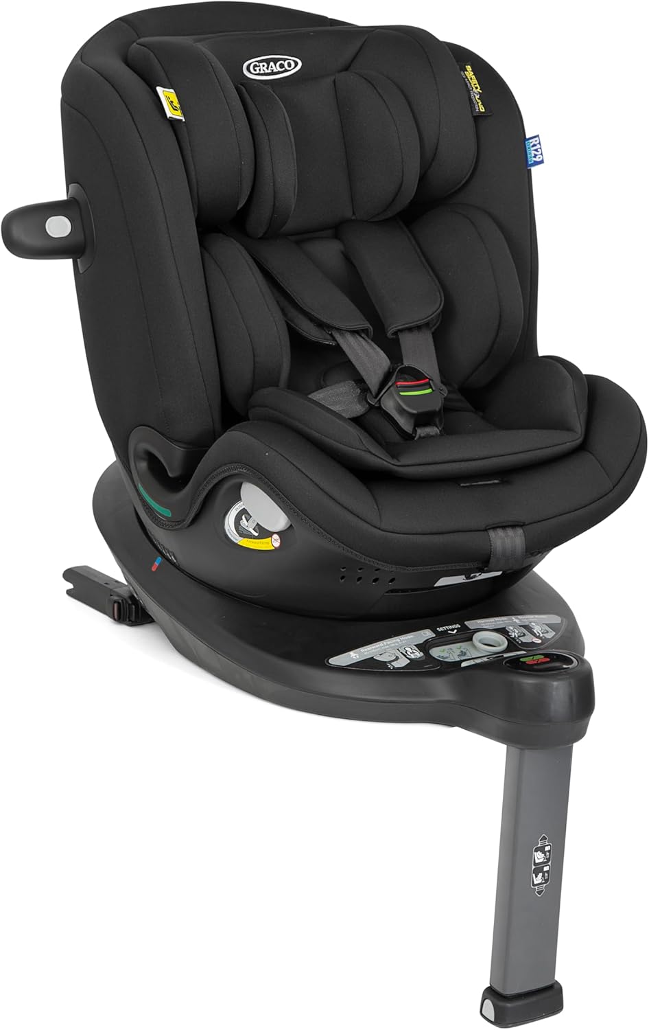 Graco - Turn2Me™ Grow i-Size R129 Seggiolino auto evolutivo isofix 3-in-1 con rotazione di 360°, da 40 a 125 cm (dalla nascita fino a 7 anni circa), colore Midnight