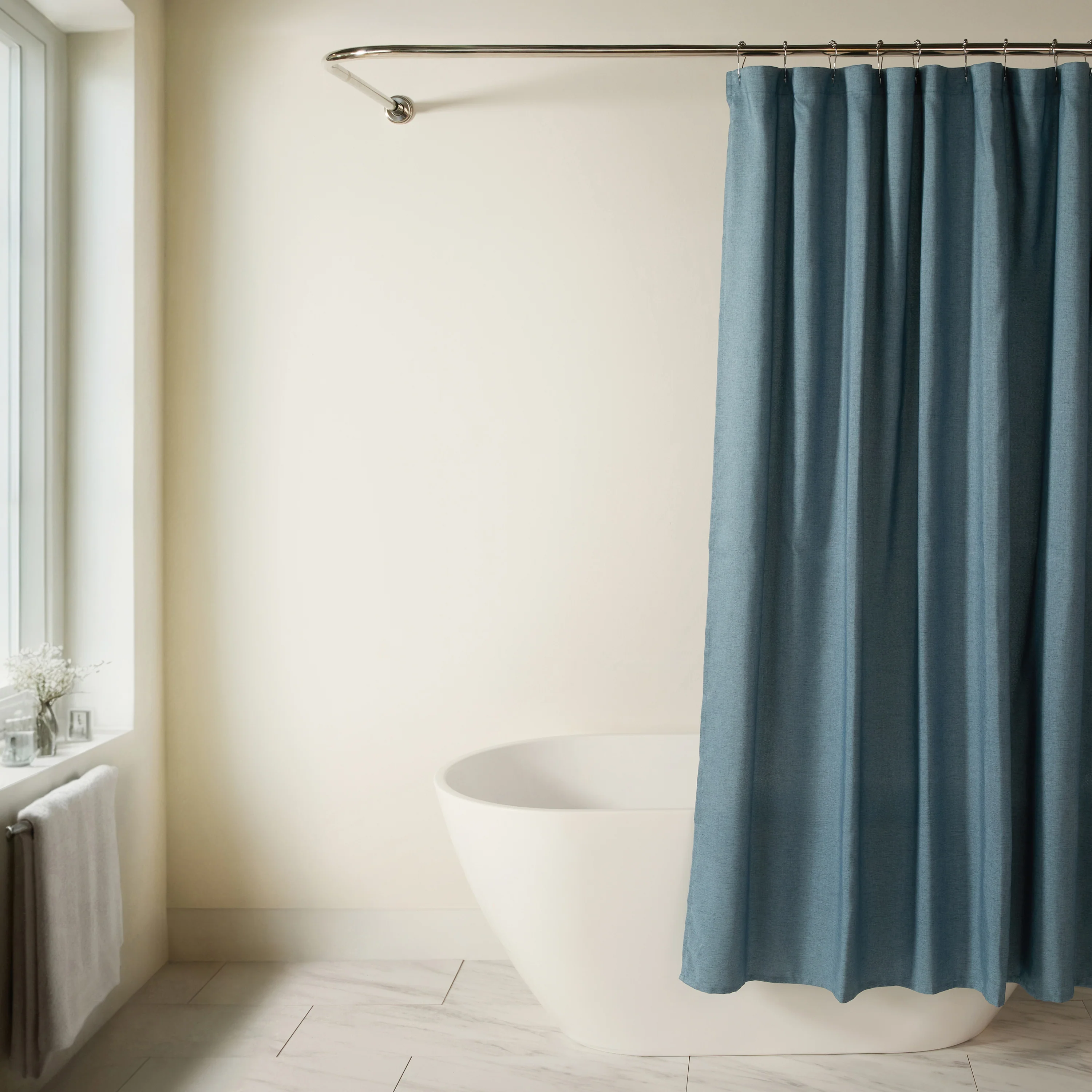 Essential Solid Shower Curtain
