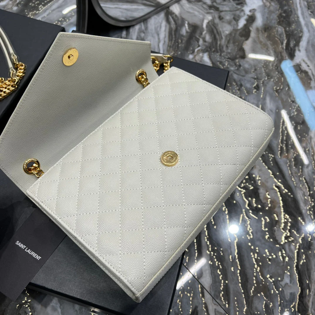 Ysl Envelope Bag Medium White 487206 - Top Club