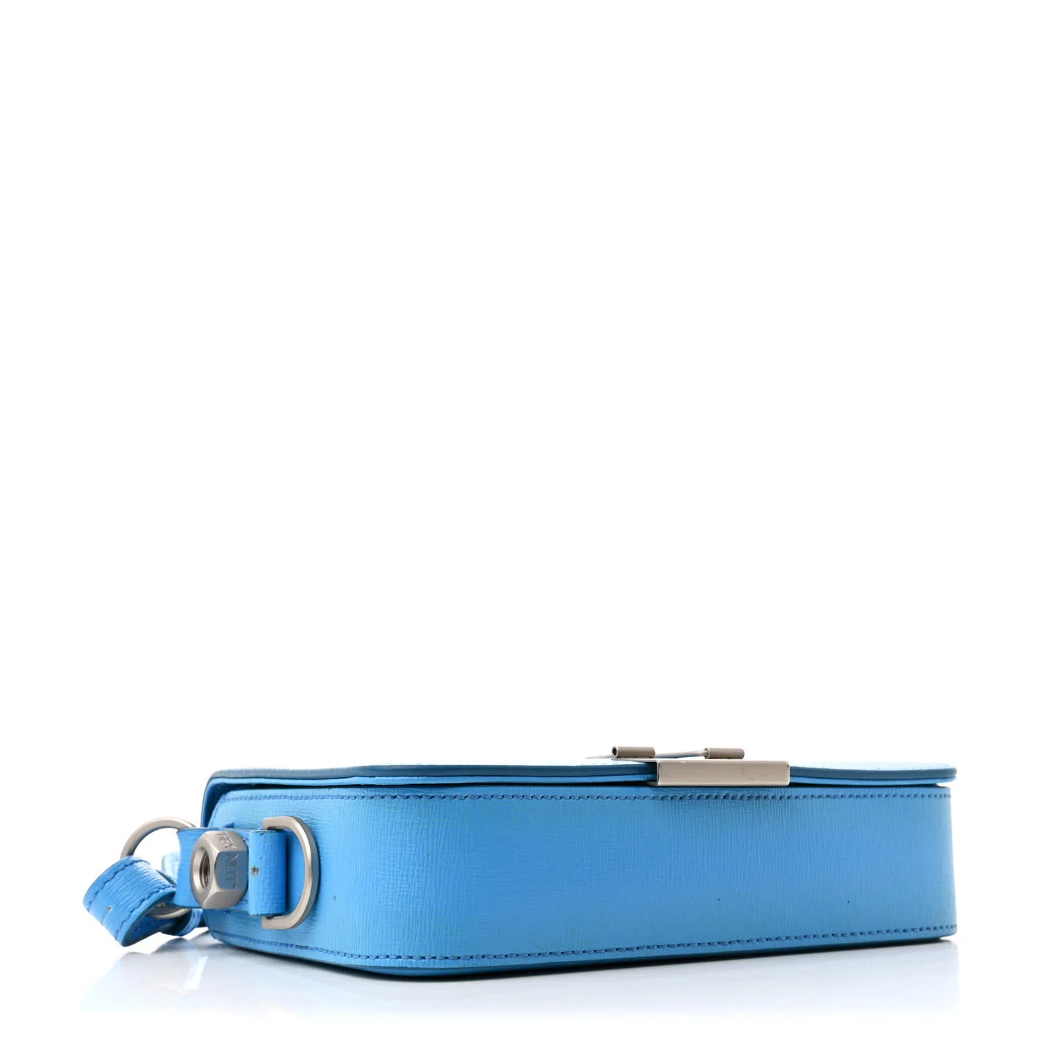 Saffiano Striped Mini Diag Binder Clip Bag Blue - Top Club
