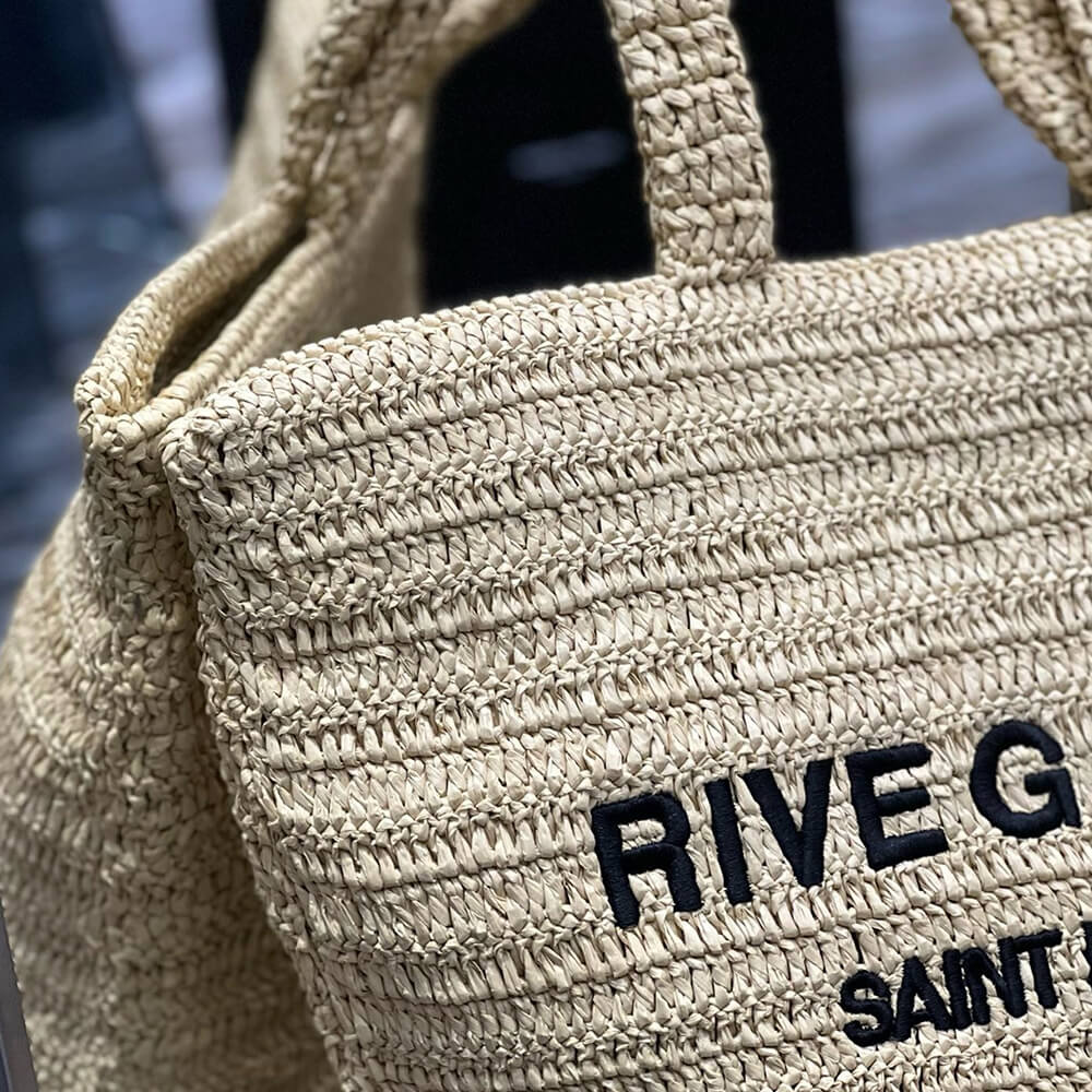 YSL RIVE GAUCHE TOTE IN RAFFIA(HIGH-END GRADE) - Top Club