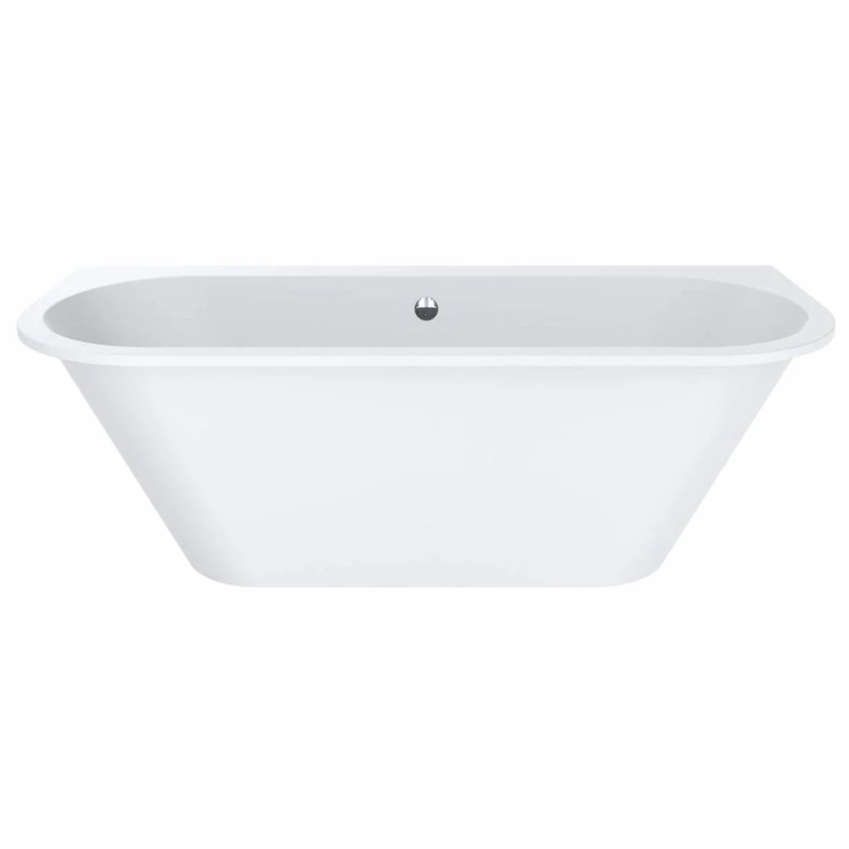 Freestanding luxury bathtub high gloss white 170 cm - bathroom furniture