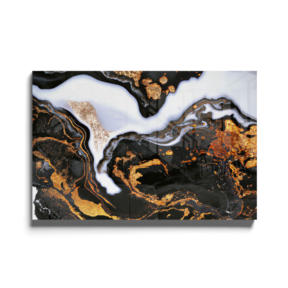 Walljar acrylglas schilderij - Golden Milkyway Acrylglas schilderij - 150 x 225 cm