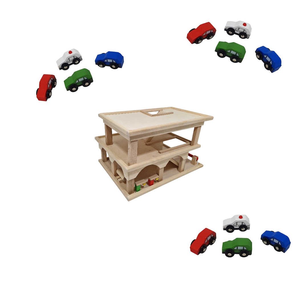 Speelgoed Garage met 12 auto,s
