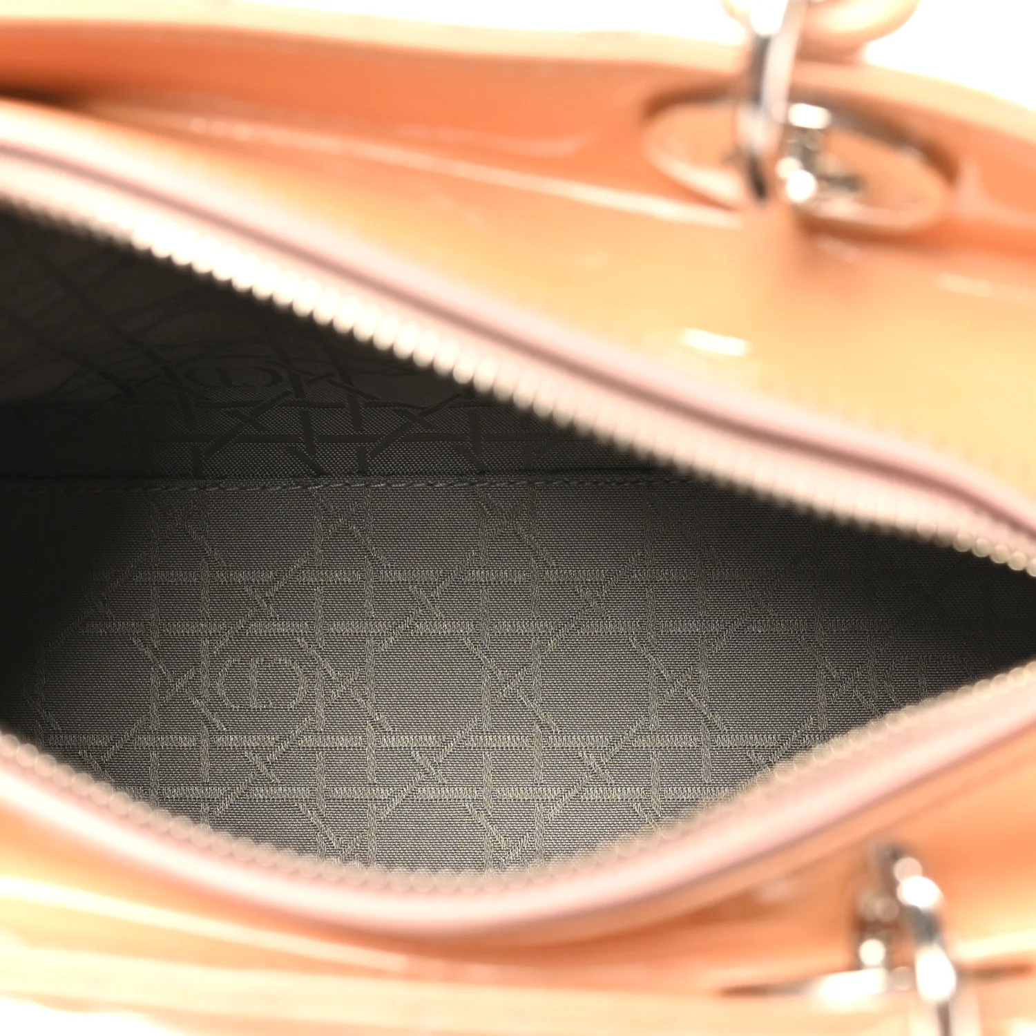 Patent Cannage Medium Lady Dior Rose Clair - Top Club
