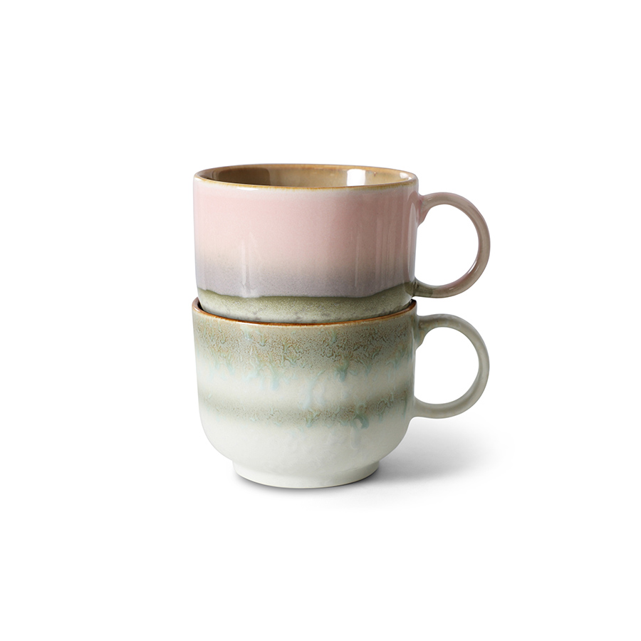 Servies 70's Ceramics thee mok nova - set van 2